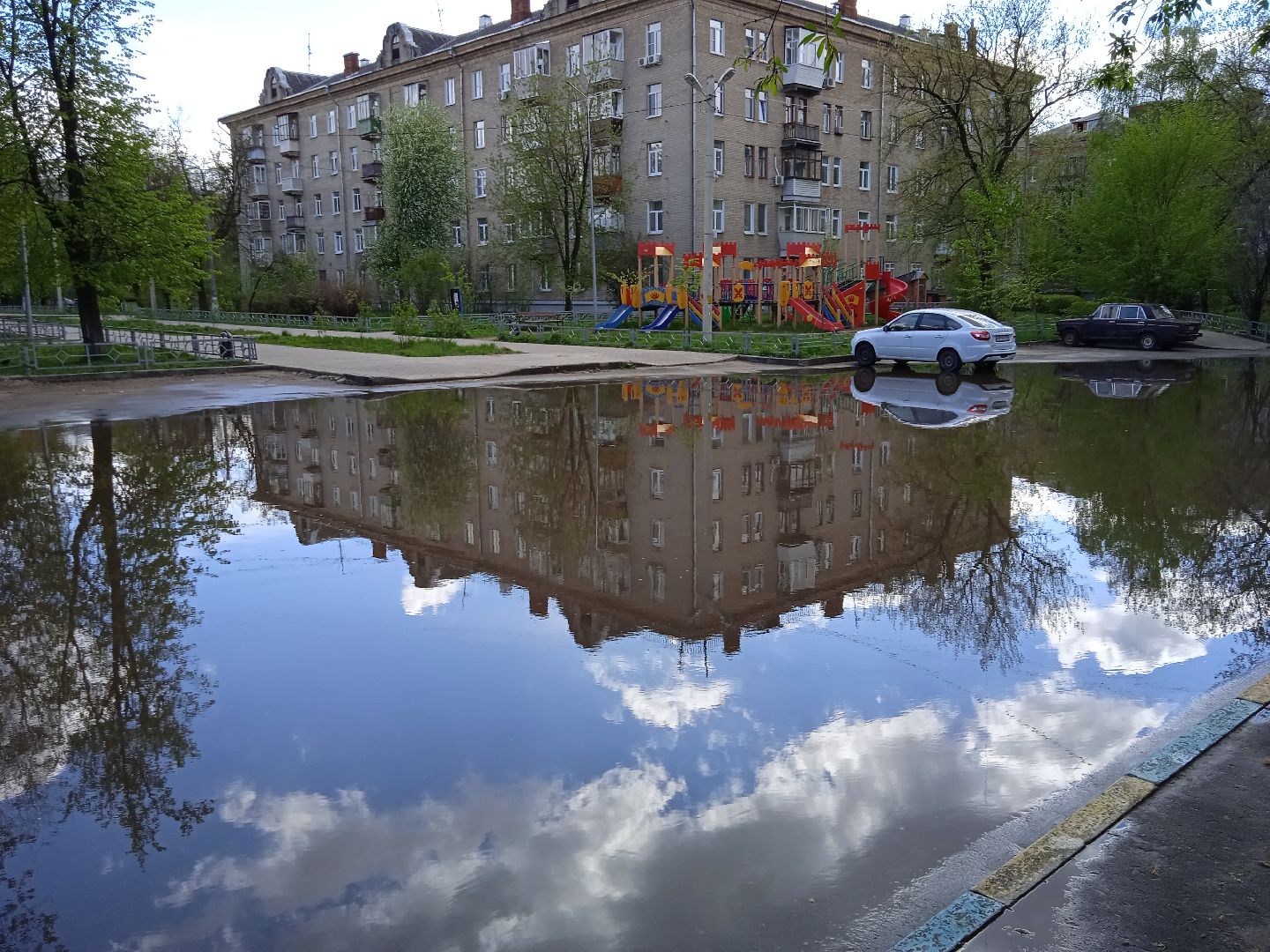 подтопление, лужа, ливневая, канализация