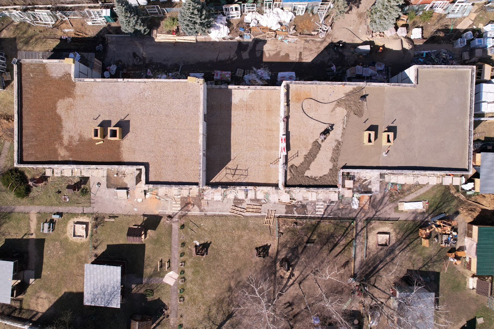 видео с коптера, детский сад улыбка, ремонт детского сада серпухов,