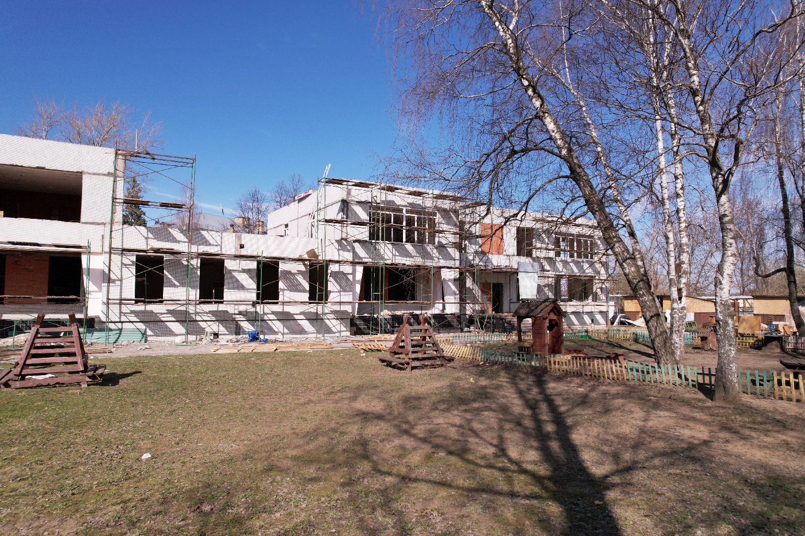 видео с коптера, детский сад улыбка, ремонт детского сада серпухов,