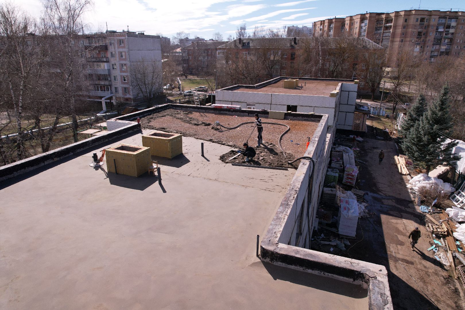 видео с коптера, детский сад улыбка, ремонт детского сада серпухов,