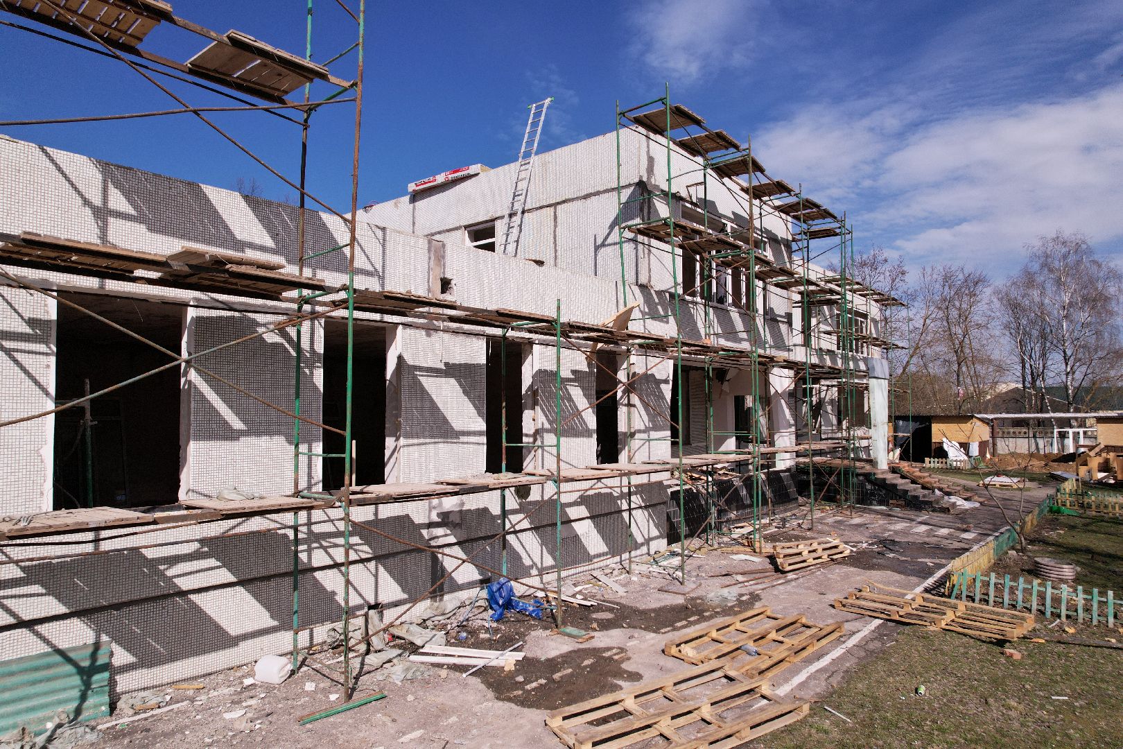 видео с коптера, детский сад улыбка, ремонт детского сада серпухов,