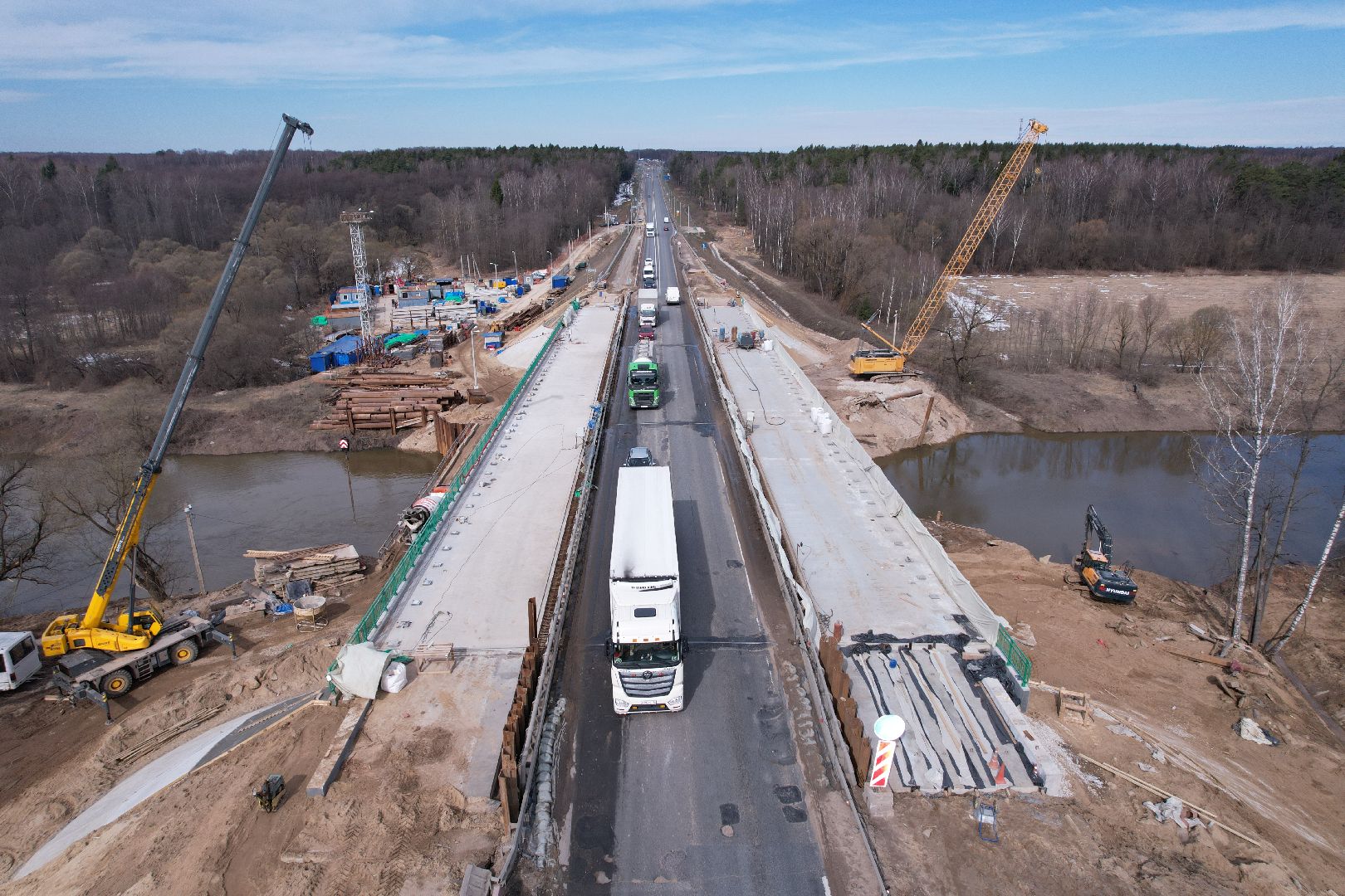 видео с коптера, мост через реку нара, мост в серпухове,