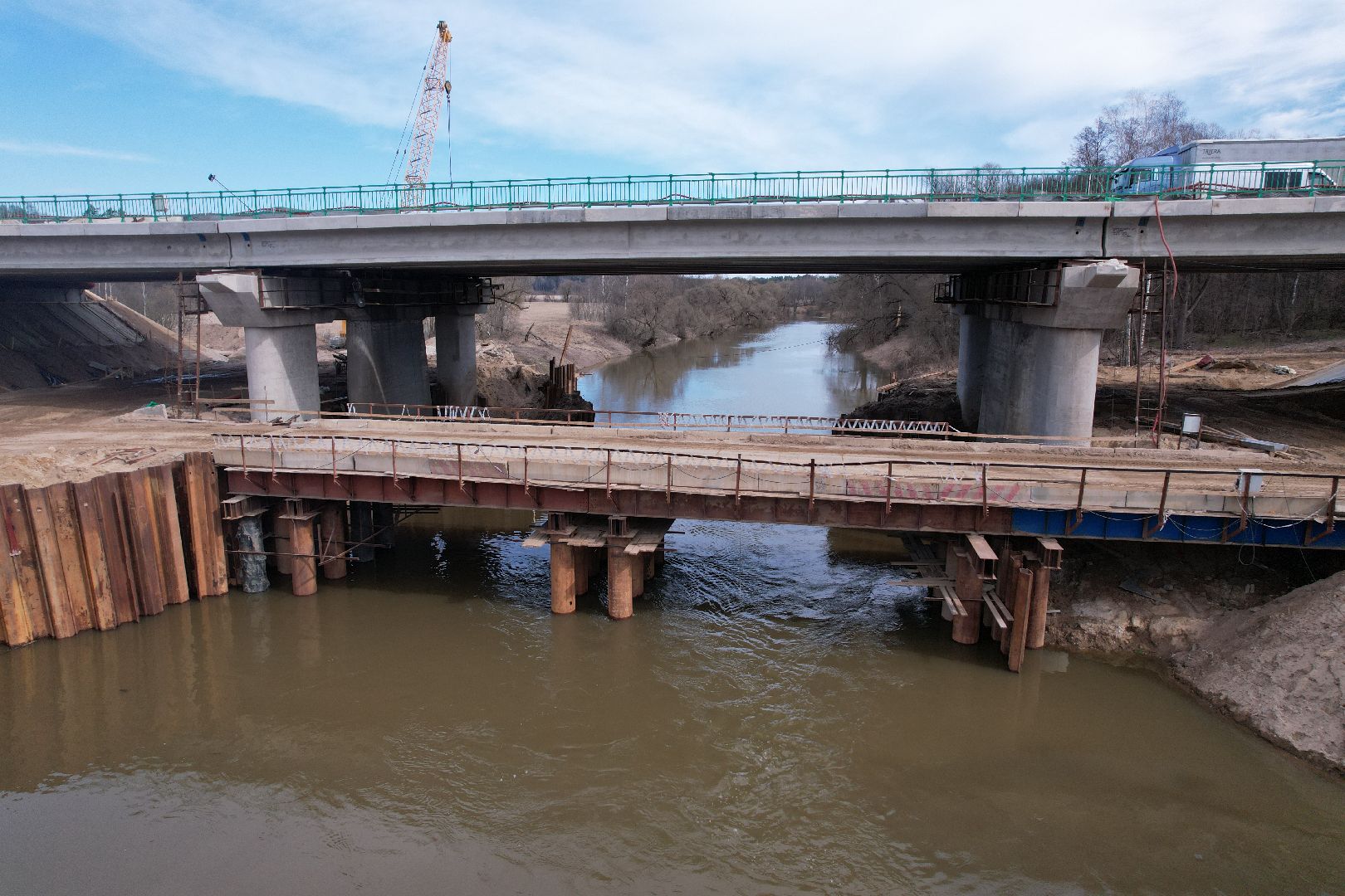 видео с коптера, мост через реку нара, мост в серпухове,