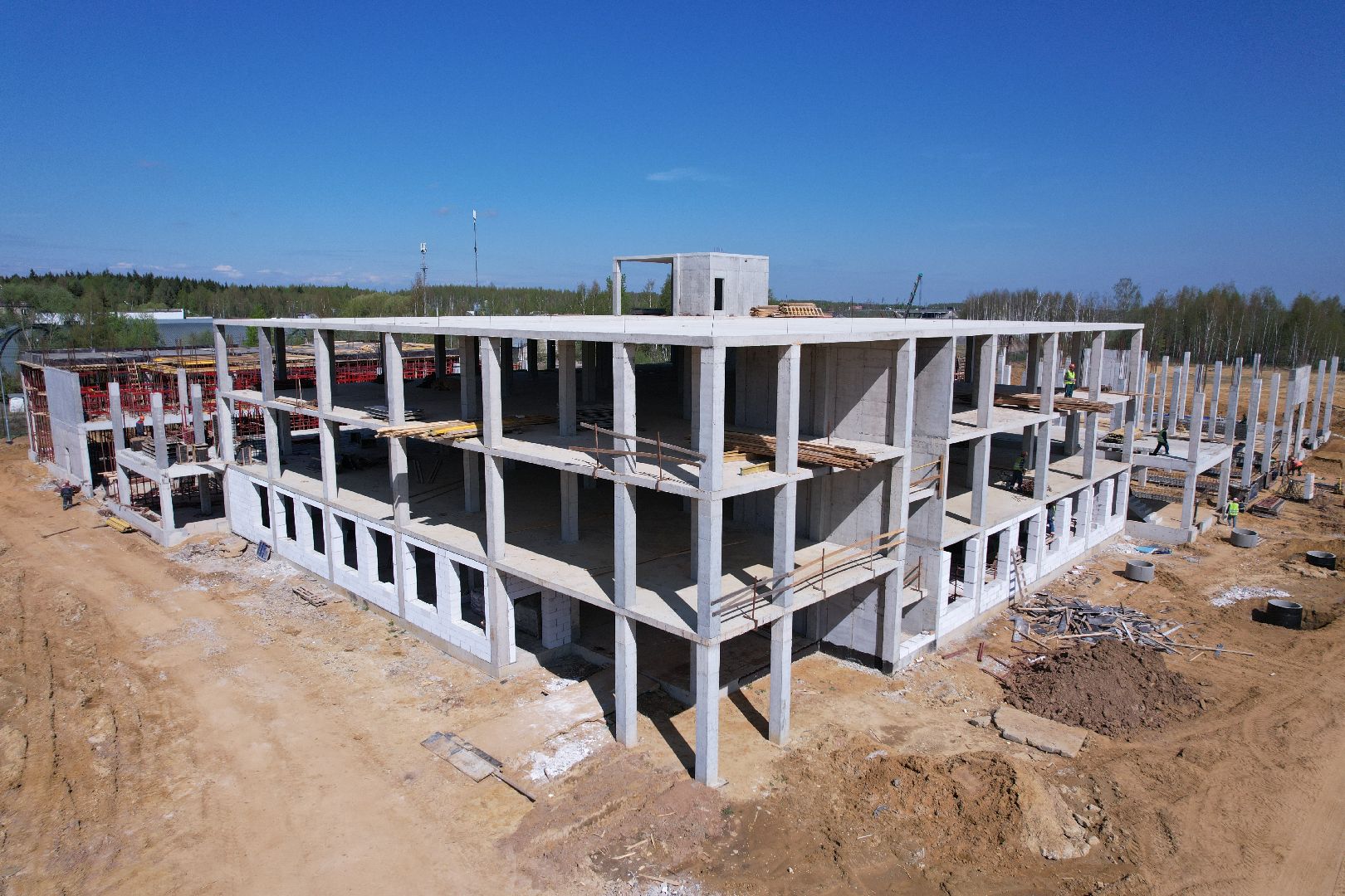 видео с коптера,  центр обслуживания грузового транспорта в Бронницах,