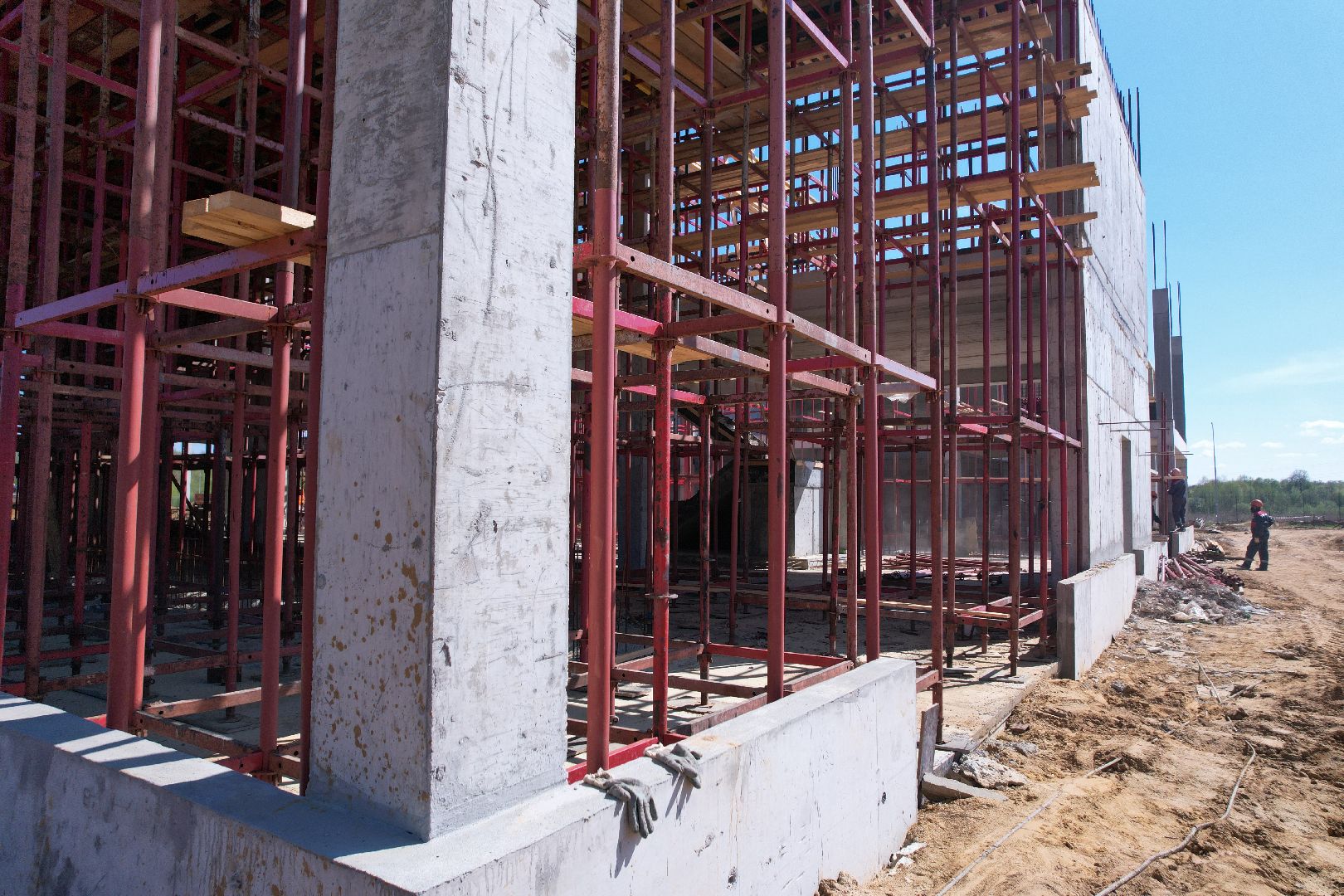 видео с коптера,  центр обслуживания грузового транспорта в Бронницах,