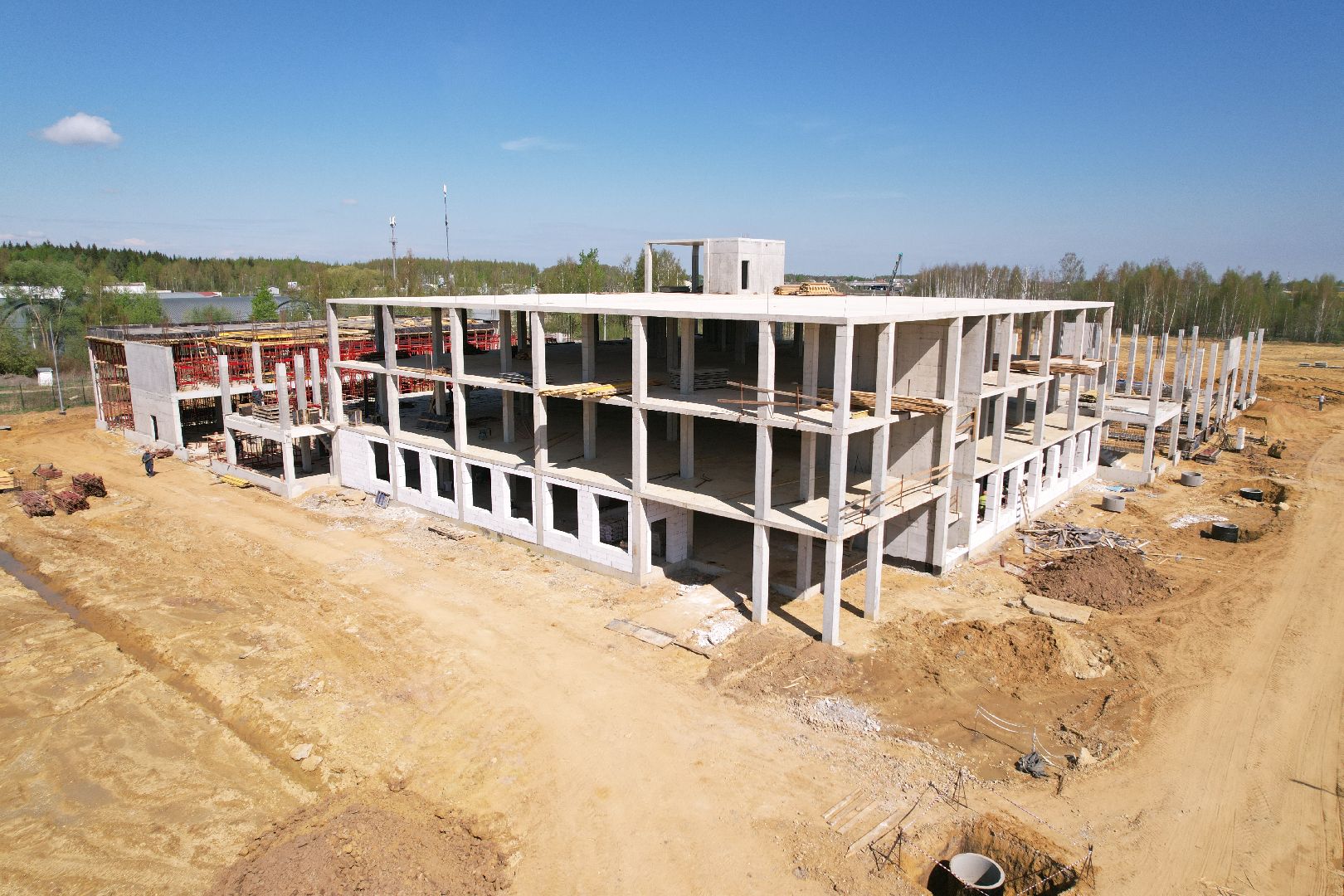 видео с коптера,  центр обслуживания грузового транспорта в Бронницах,