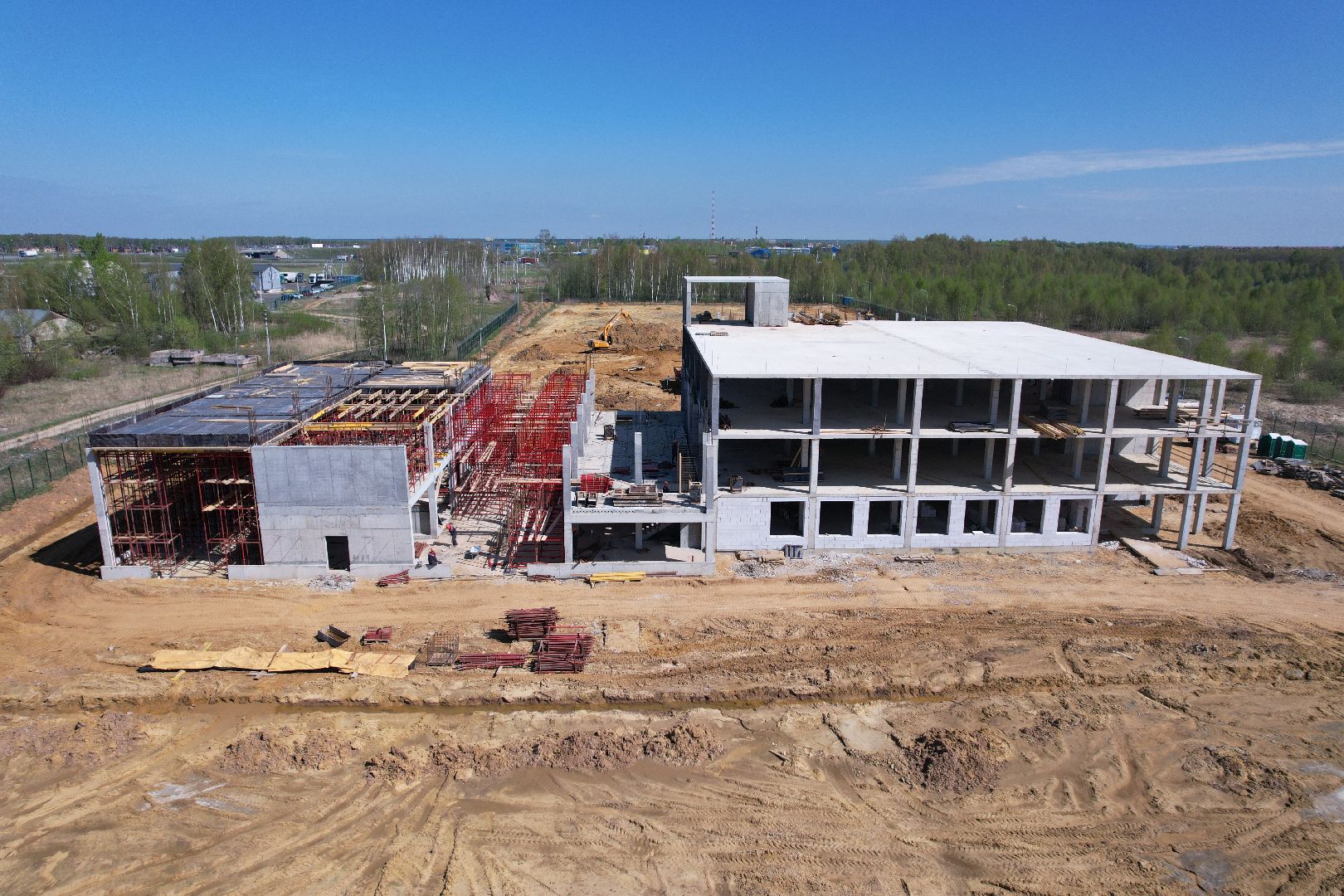 видео с коптера,  центр обслуживания грузового транспорта в Бронницах,
