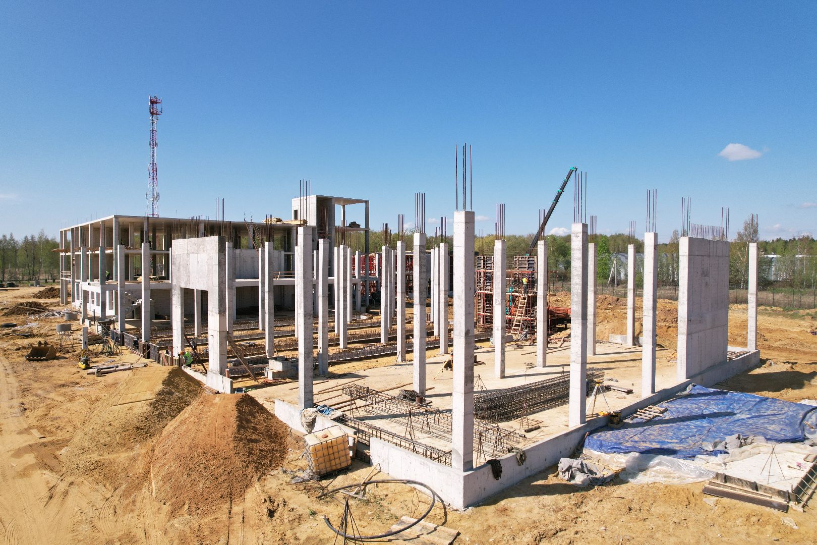 видео с коптера,  центр обслуживания грузового транспорта в Бронницах,