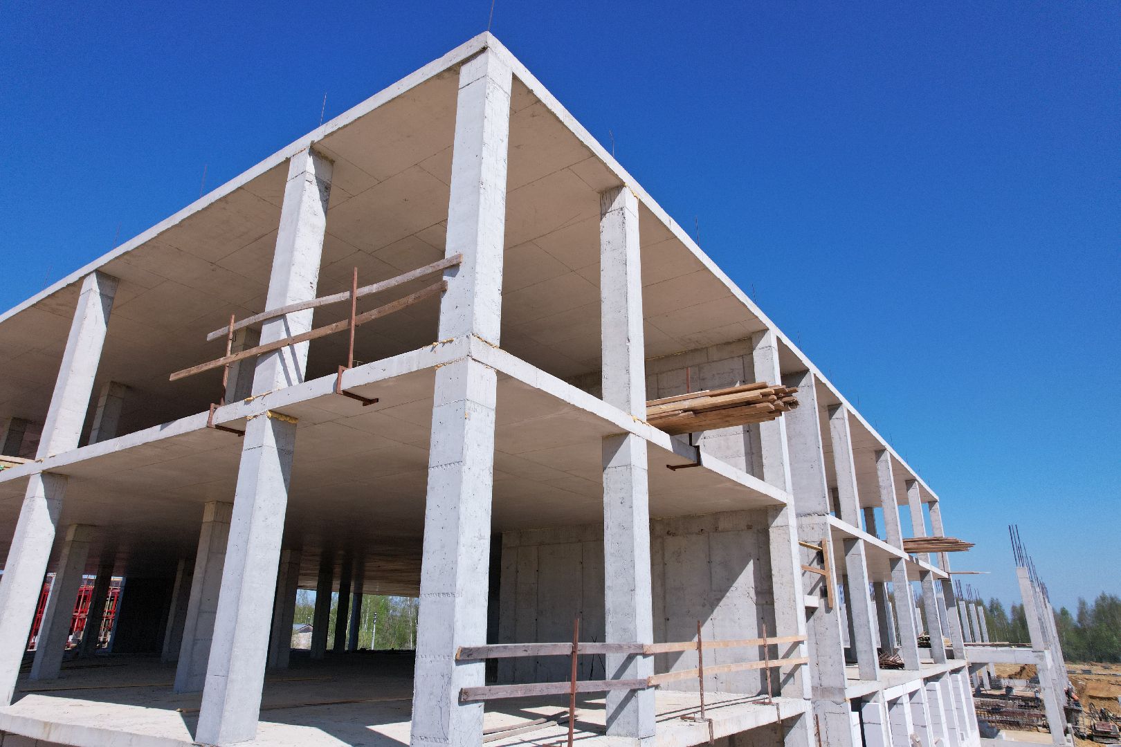 видео с коптера,  центр обслуживания грузового транспорта в Бронницах,