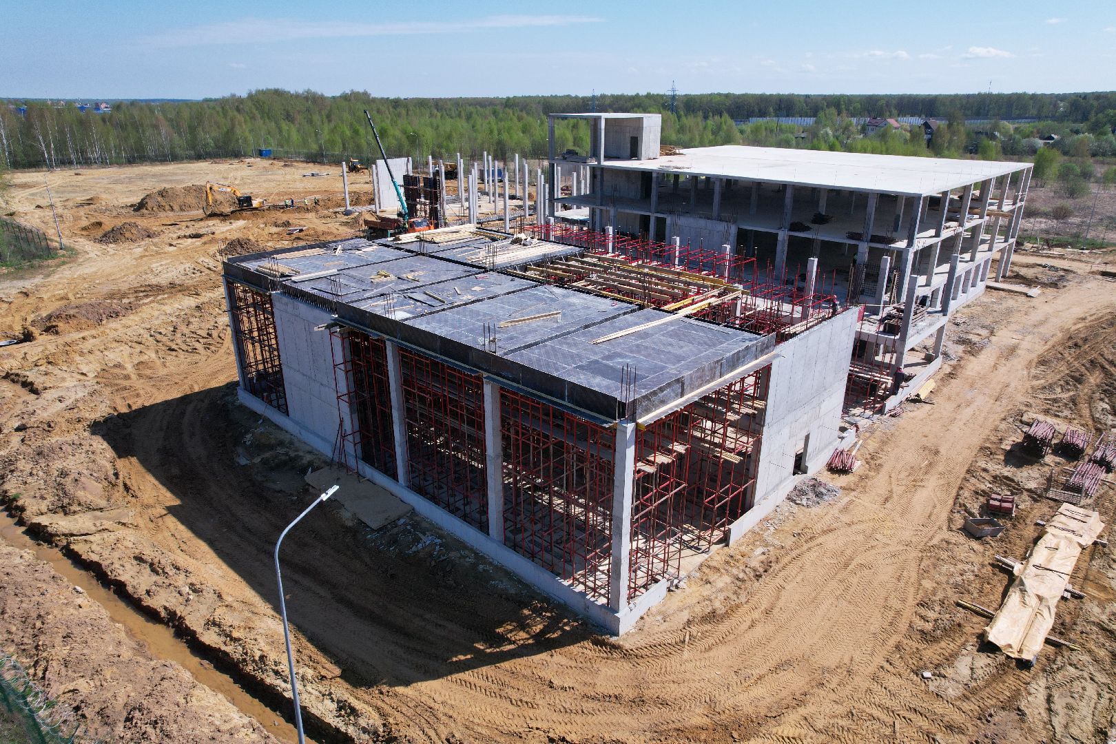 видео с коптера,  центр обслуживания грузового транспорта в Бронницах,