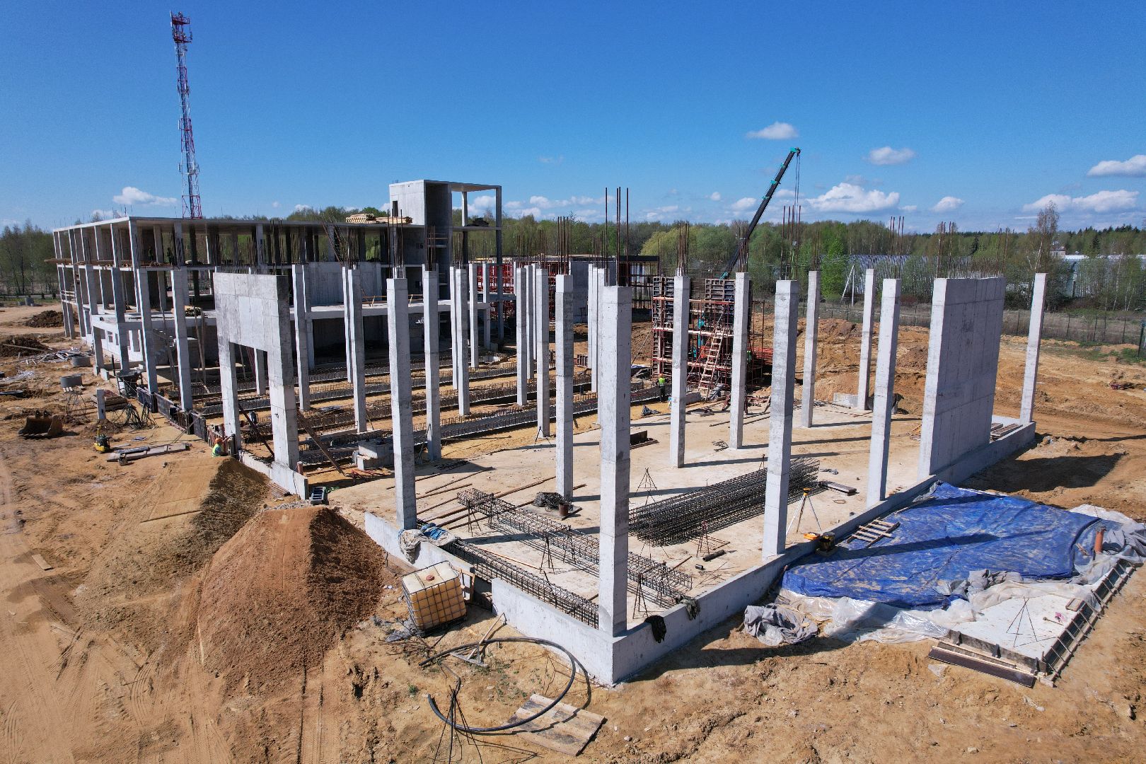 видео с коптера,  центр обслуживания грузового транспорта в Бронницах,