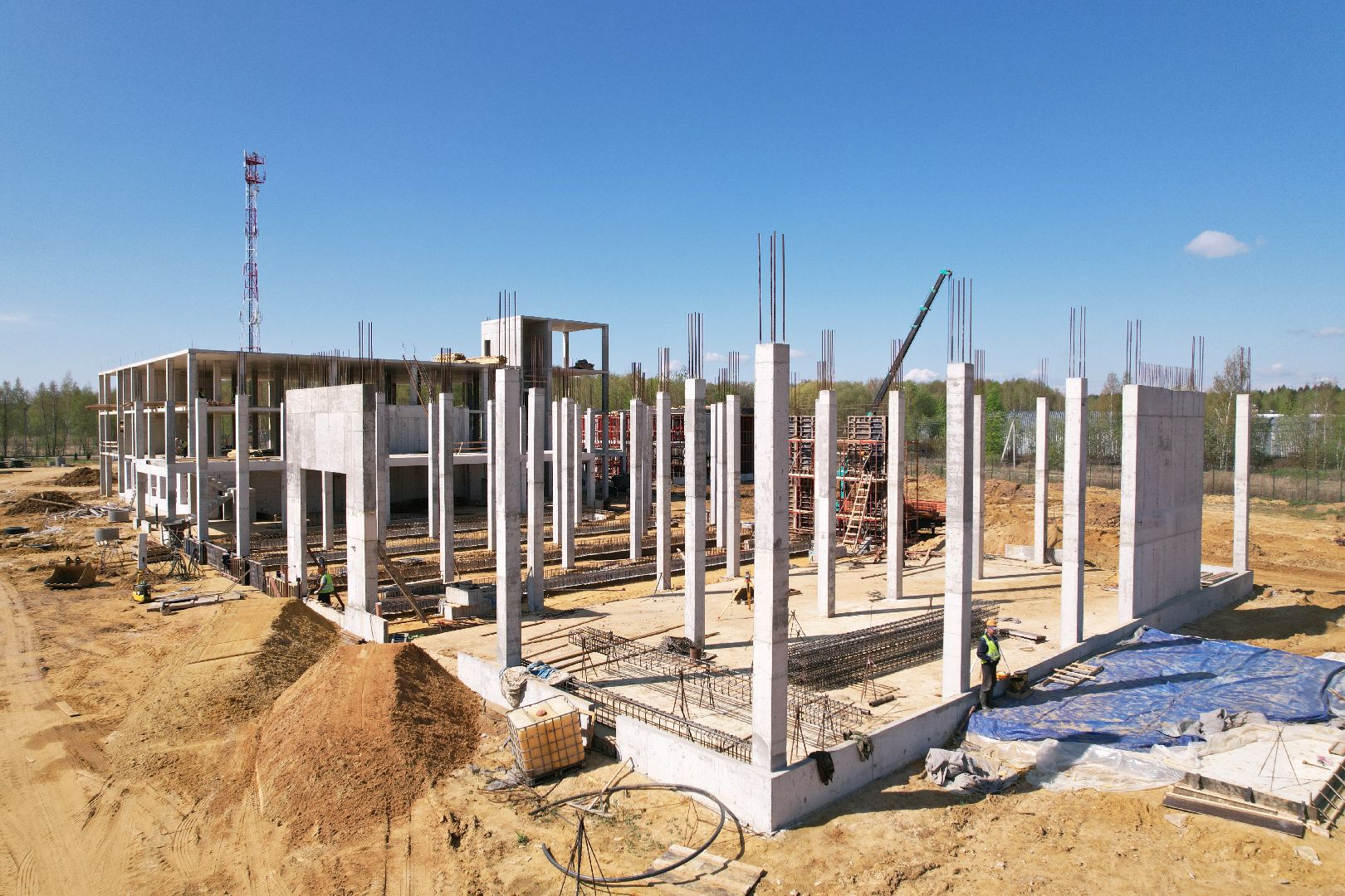 видео с коптера,  центр обслуживания грузового транспорта в Бронницах,