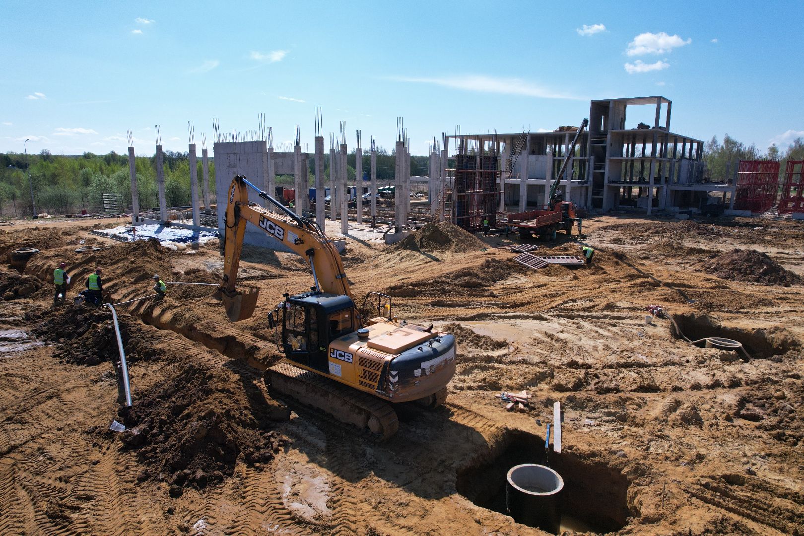видео с коптера,  центр обслуживания грузового транспорта в Бронницах,