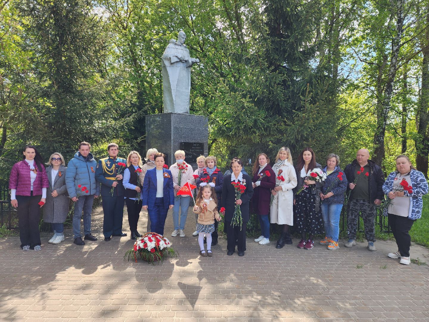 раменское, 9 мая, возложение цветов к мемориалу в сафоново,
