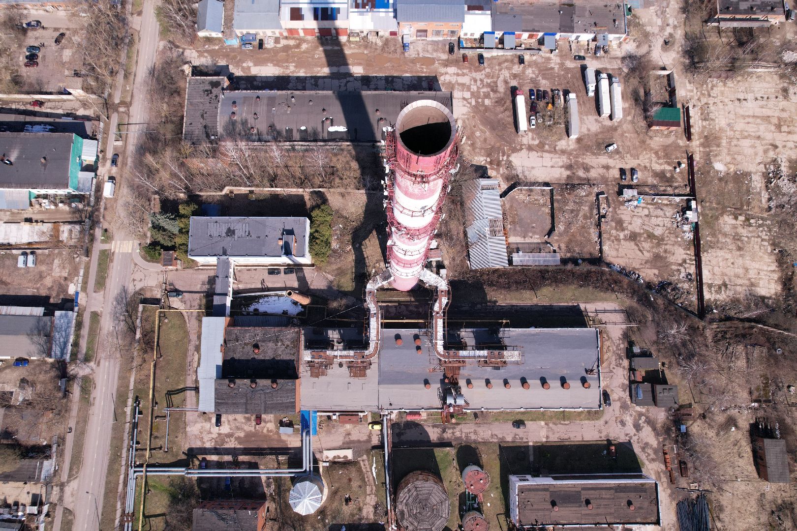 видео с коптера, котельная в пущине,