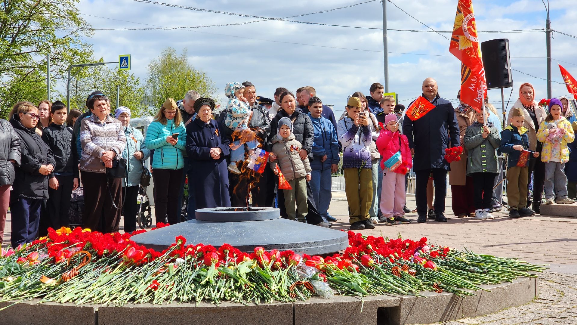 истра, митинг к 9 мая, снегири,