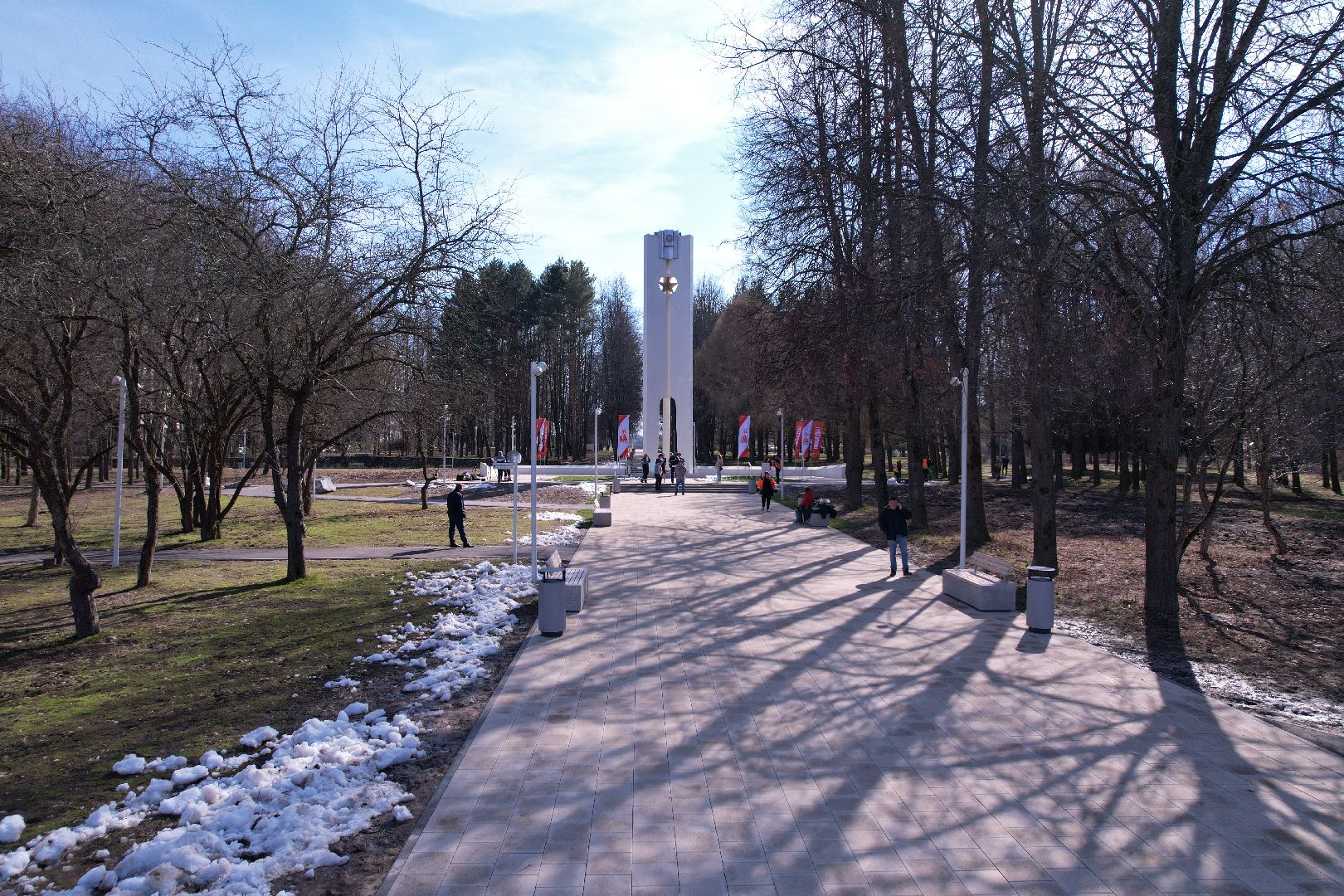 видео с коптера, парк победы пущино,