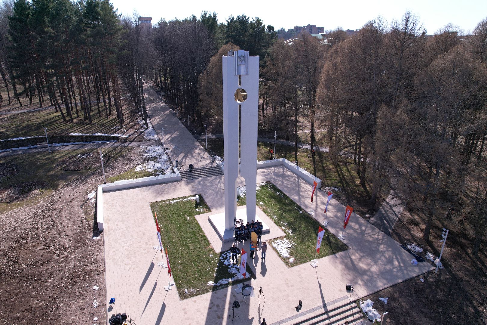 видео с коптера, парк победы пущино,
