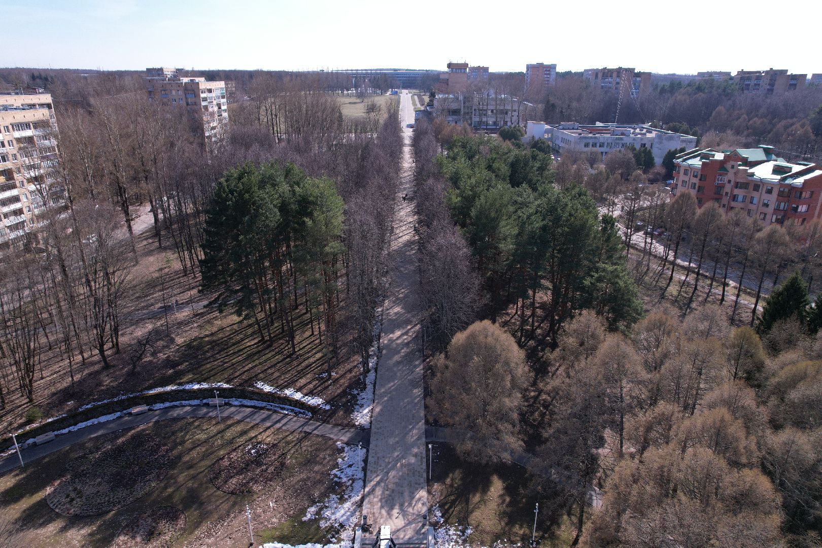 видео с коптера, парк победы пущино,