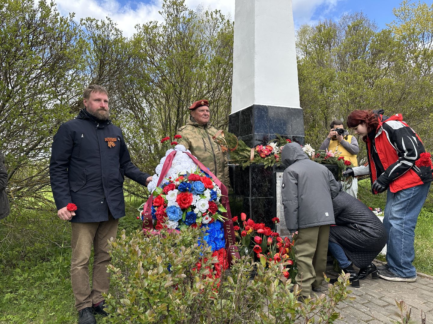 возложение цветов, 9 мая, день победы, мураново, пушкинский городской округ,
