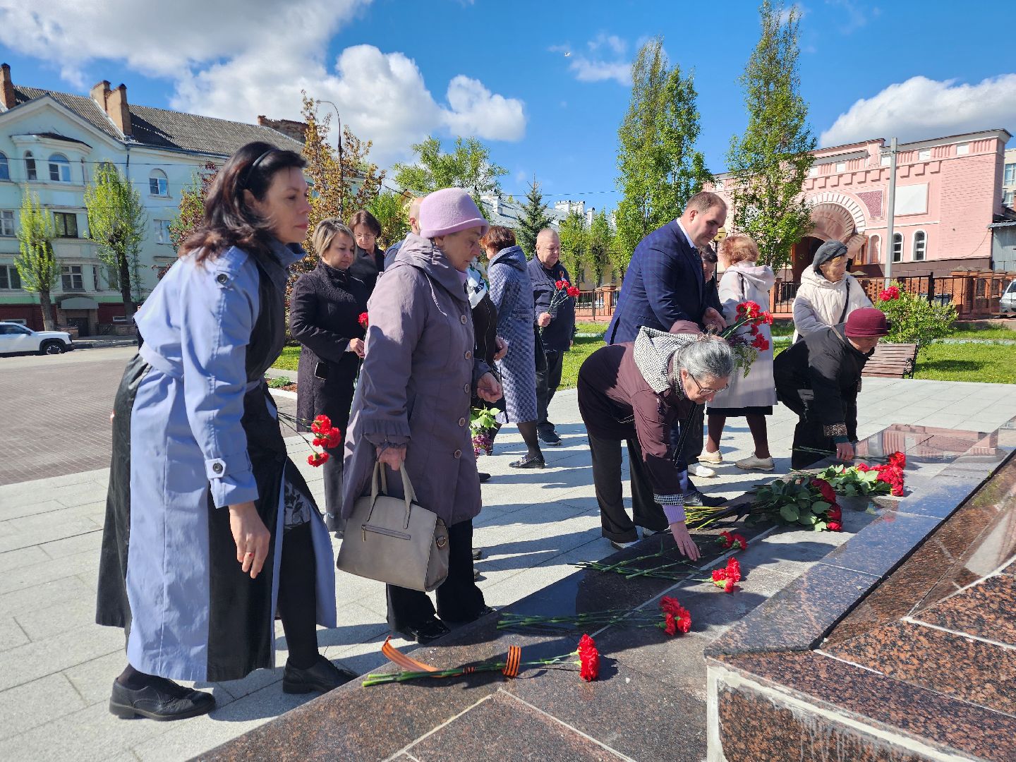 фрязино, возложение цветов, 80-летие великой победы, мемориал,