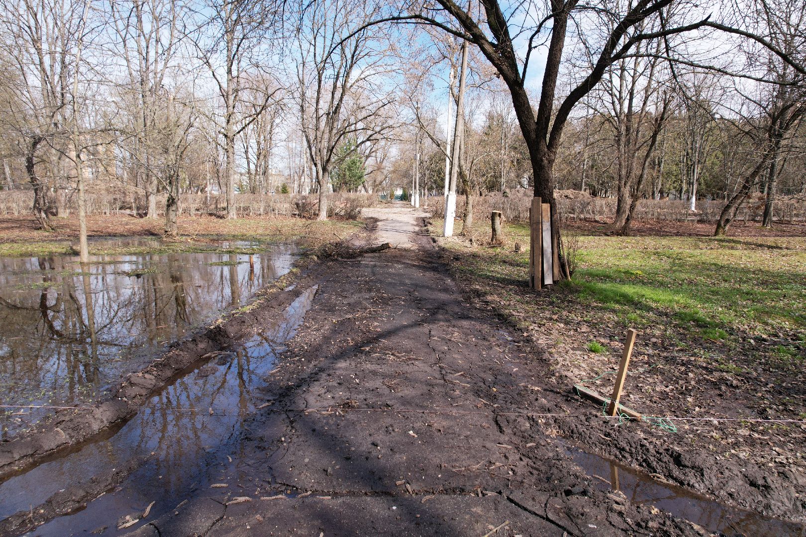 видео с коптера, парк питомник в серпухове,