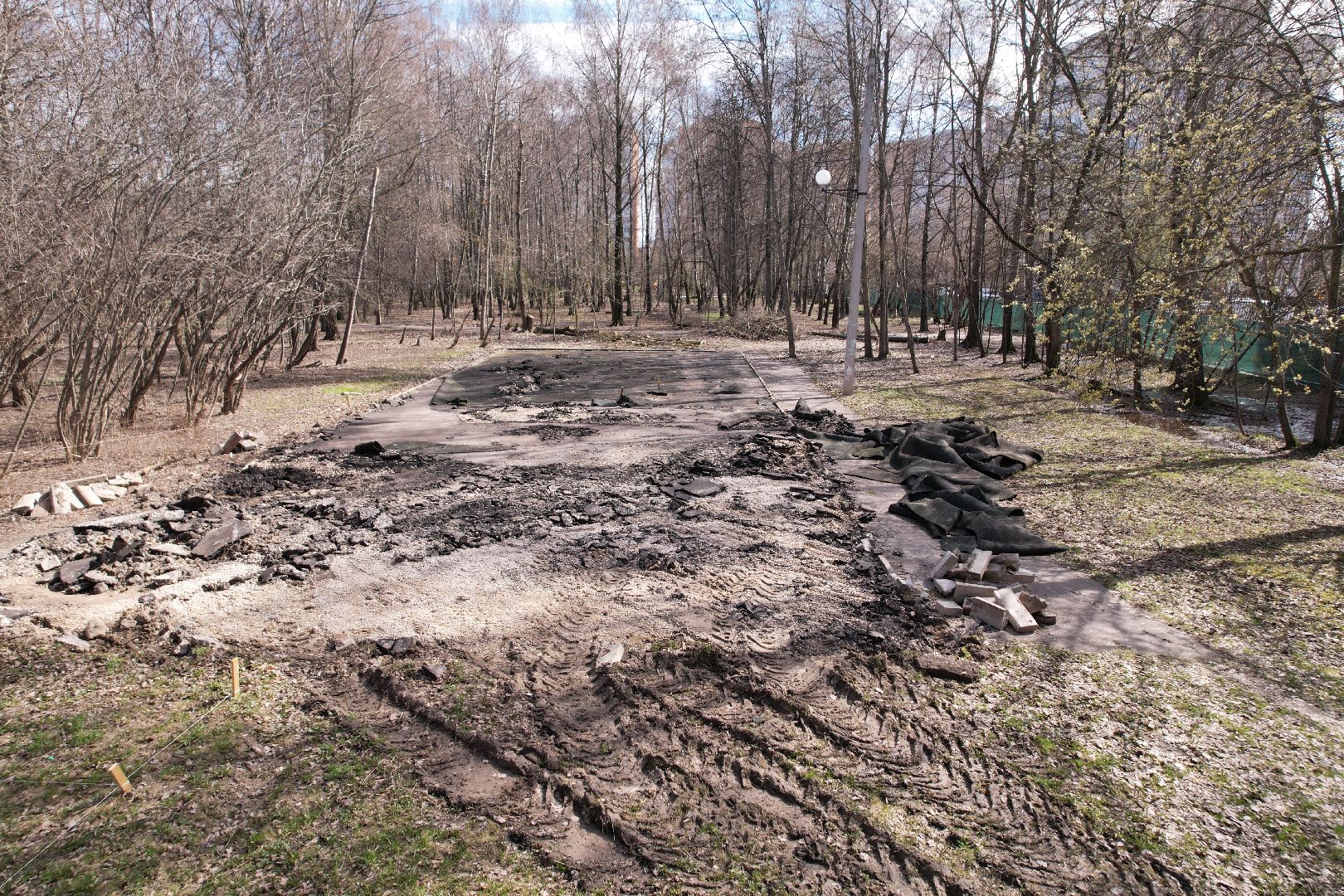 видео с коптера, парк питомник в серпухове,
