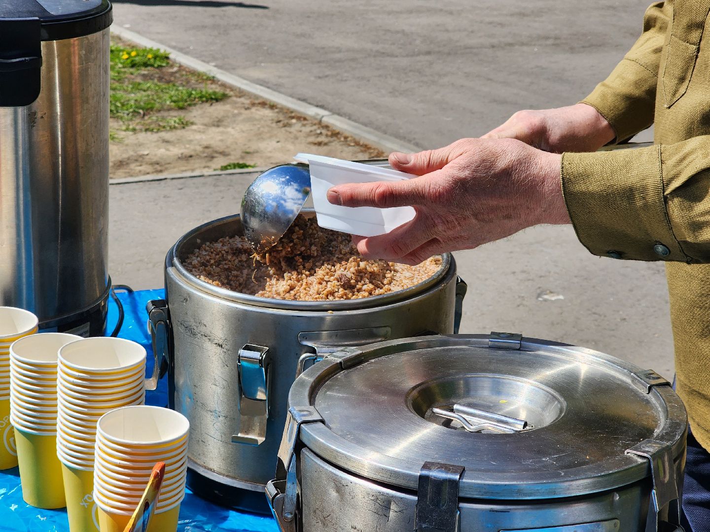 Ногинск , Жители , Общество , день победы, Парк,  полевая кухня,