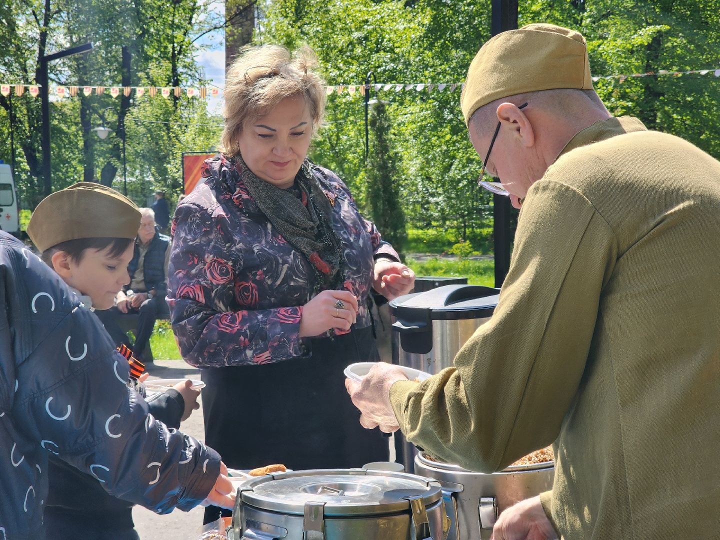 Ногинск , Жители , Общество , день победы, Парк,  полевая кухня,