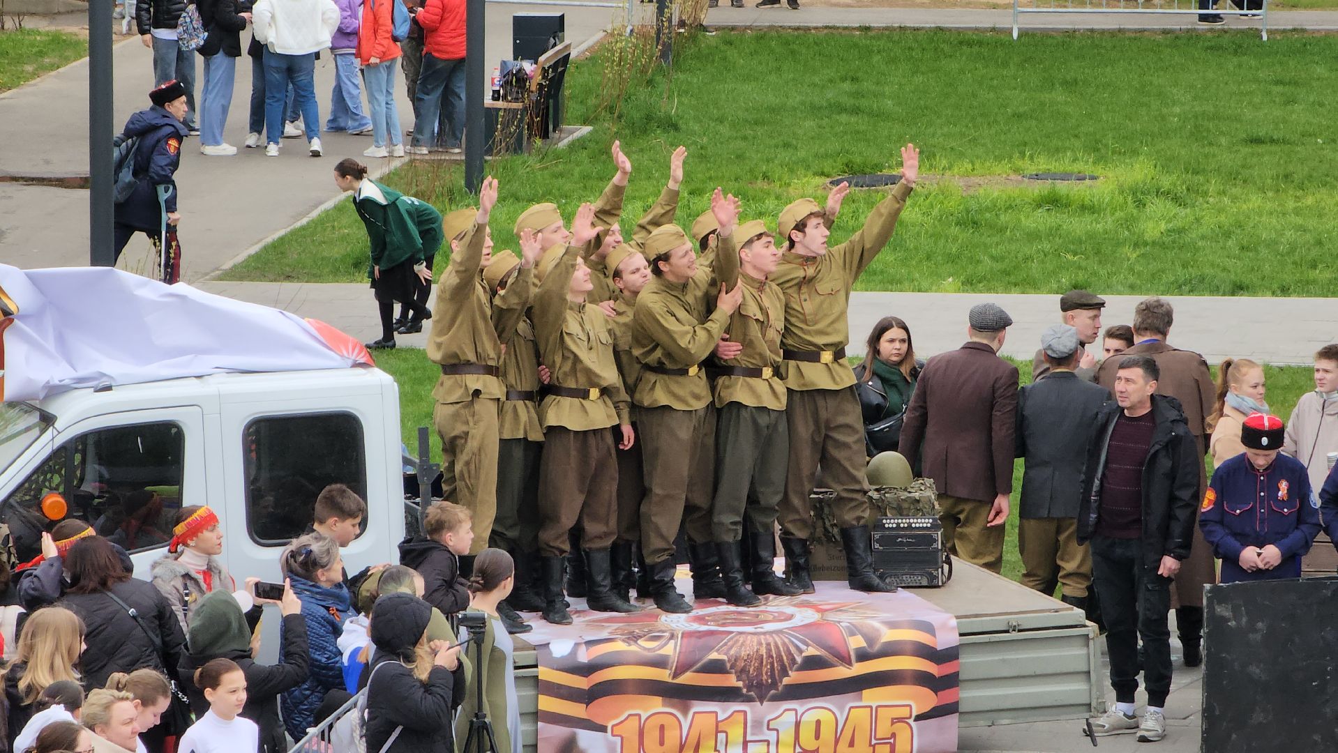 Театрализованный спектакль , 80-летие Победы , Лобня,день победы 2025,