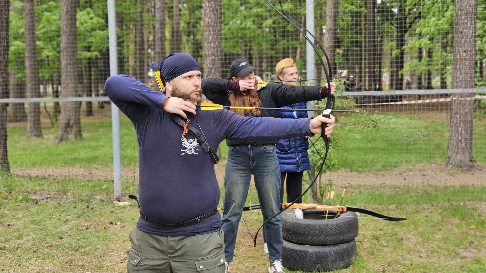 бой на мечах, стрельба из лука, жуковский, парк, 9 мая,