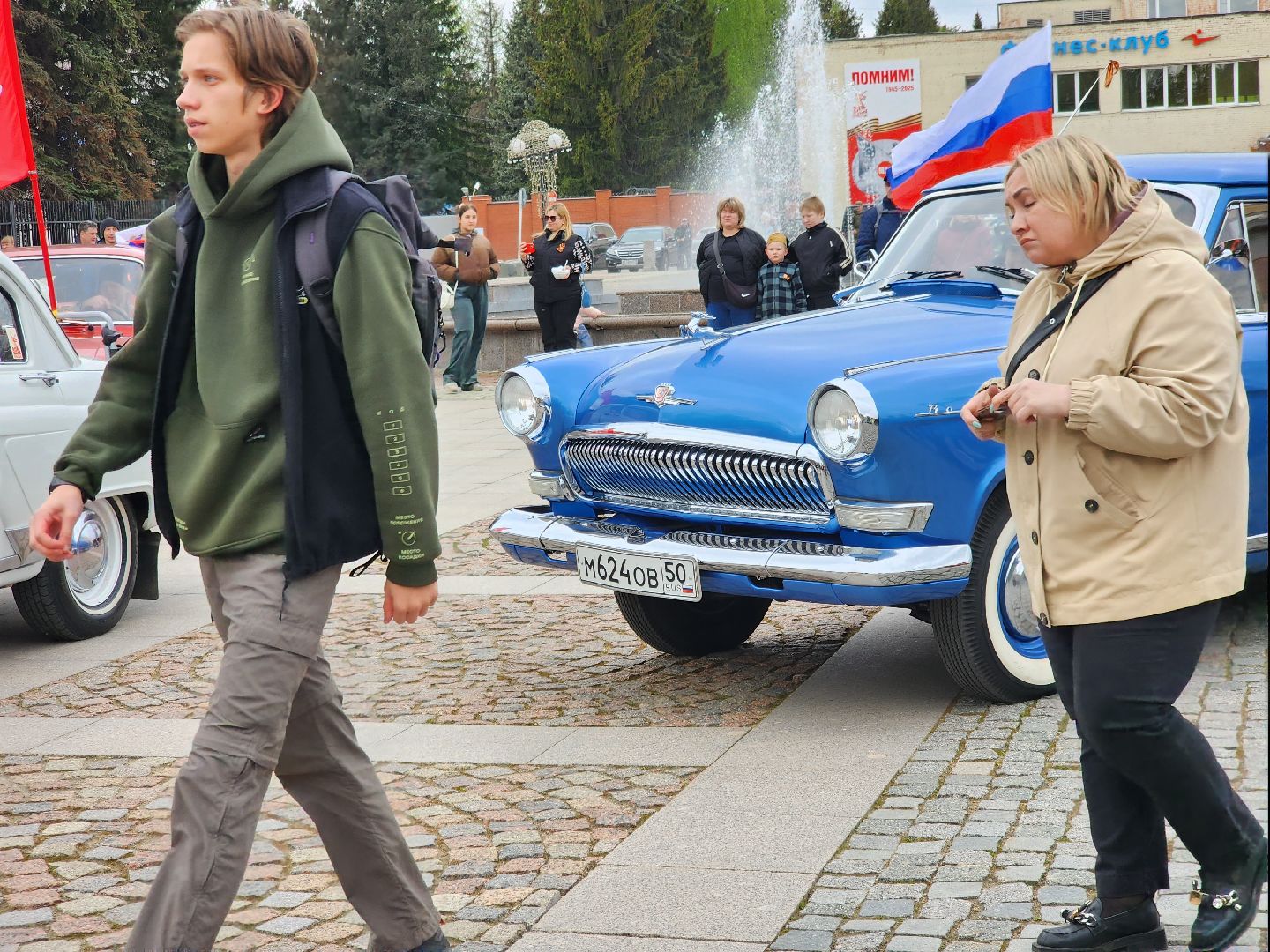 долгопрудный, день победы, знамя победы Долгопрудного, ночные волки, автомотопробег,