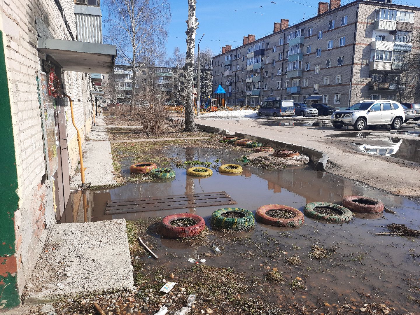 ЧП, подтопление подъездов, Шатура