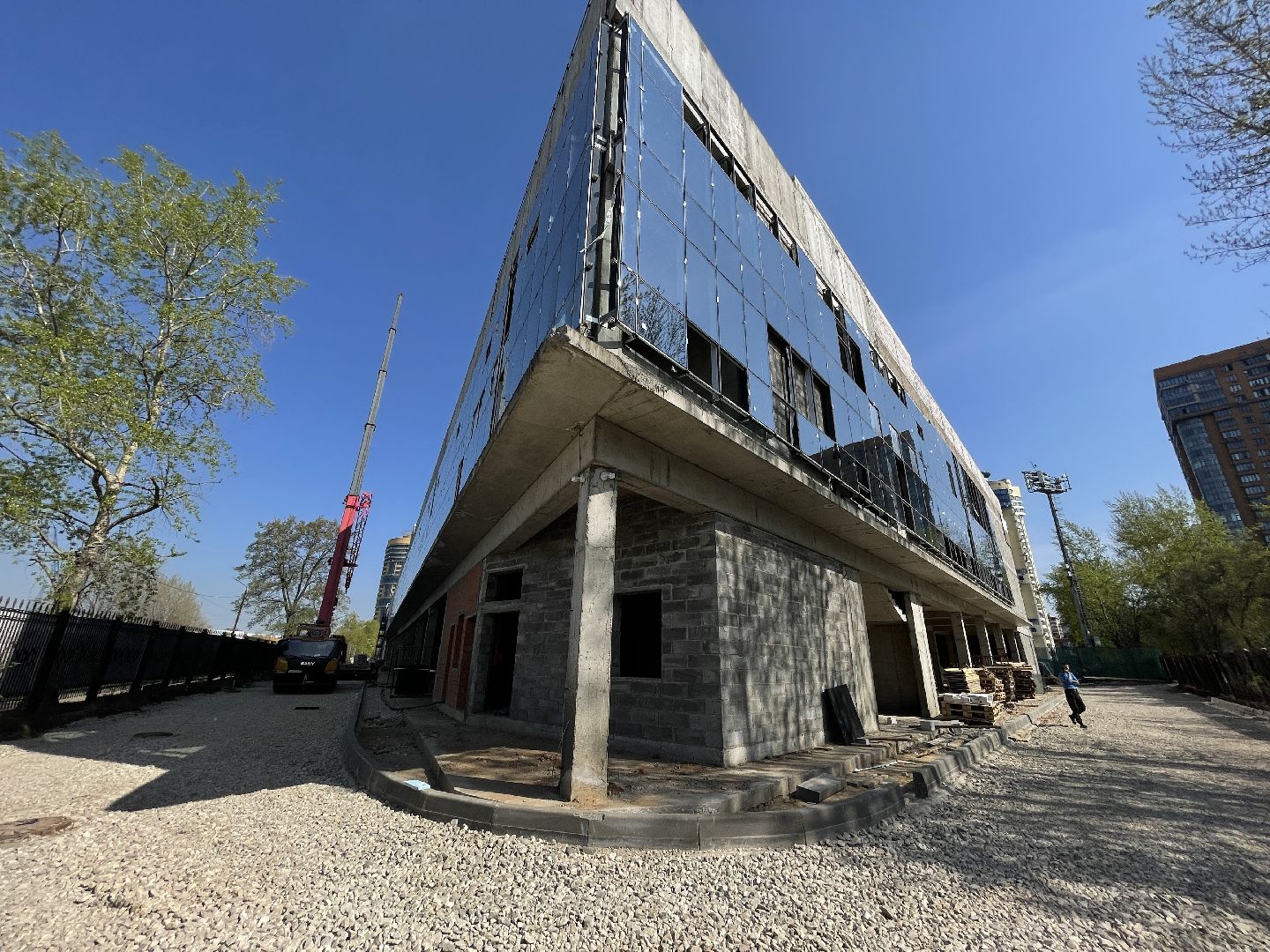 Реутов, ФОК, спорт, строительство, остекление, крыша, венткамера