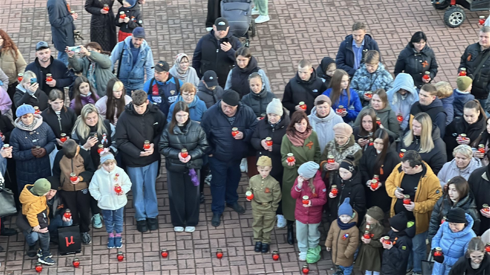 клин, день победы, огни победы, родина мать из свечей,