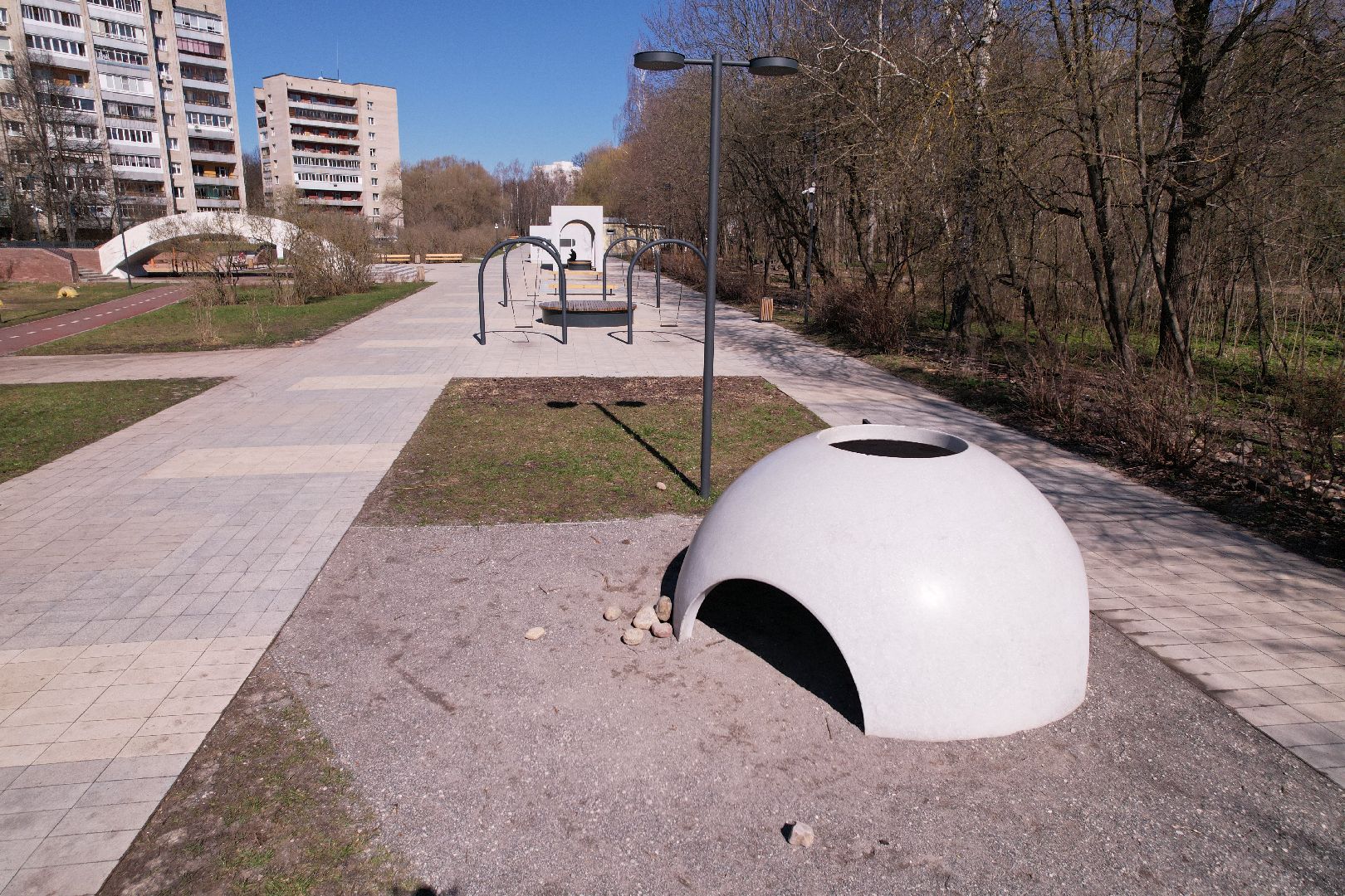 видео с коптера, лесной бульвар в протвине,