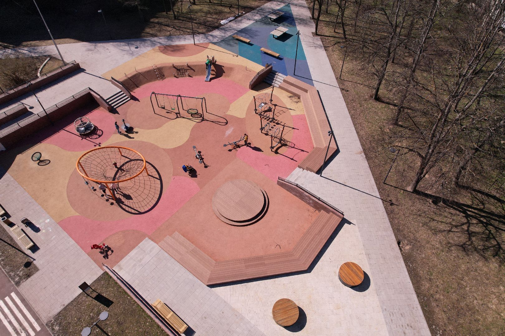 видео с коптера, лесной бульвар в протвине,