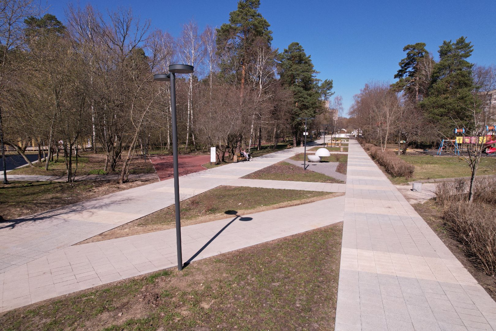 видео с коптера, лесной бульвар в протвине,