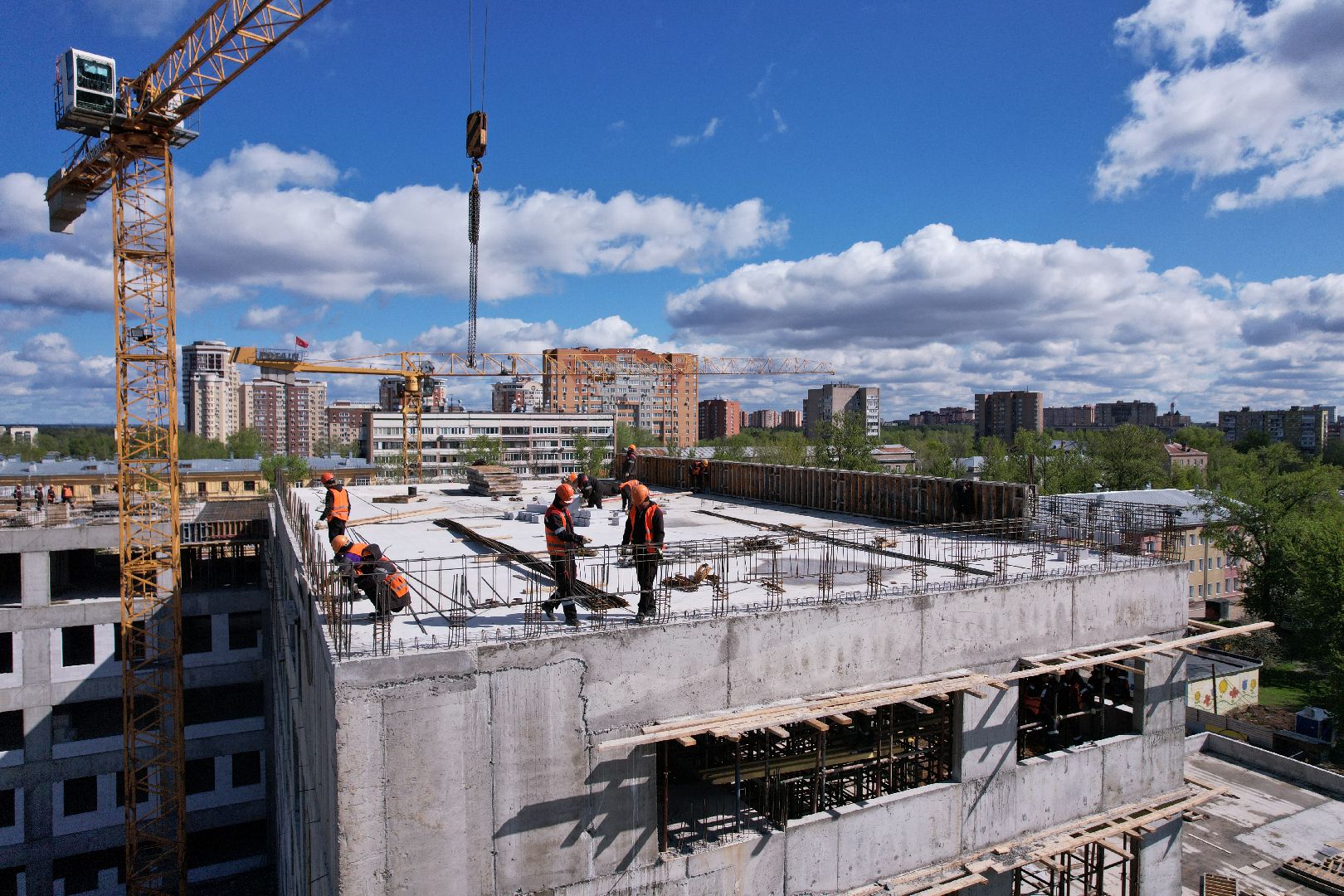 видео с коптера, поликлиника в королеве, медицина в королеве,