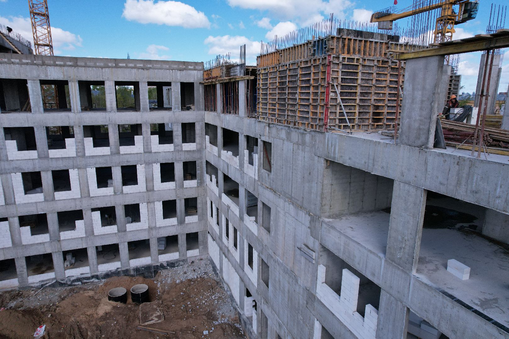 видео с коптера, поликлиника в королеве, медицина в королеве,