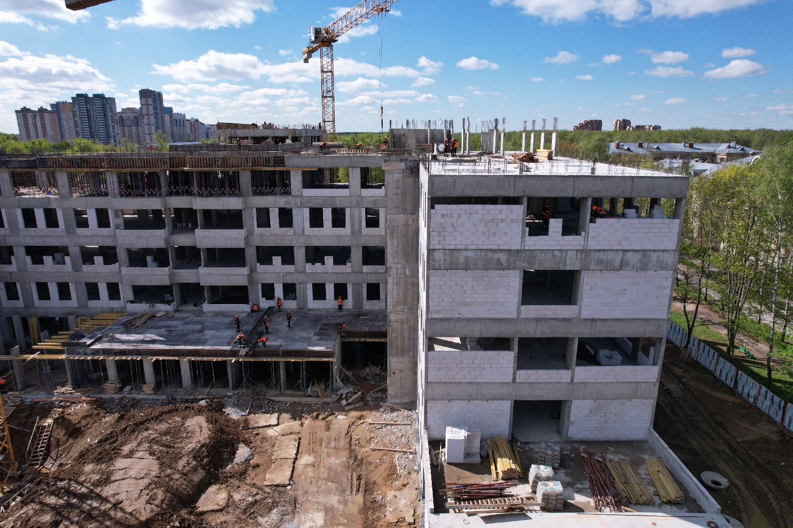 видео с коптера, поликлиника в королеве, медицина в королеве,
