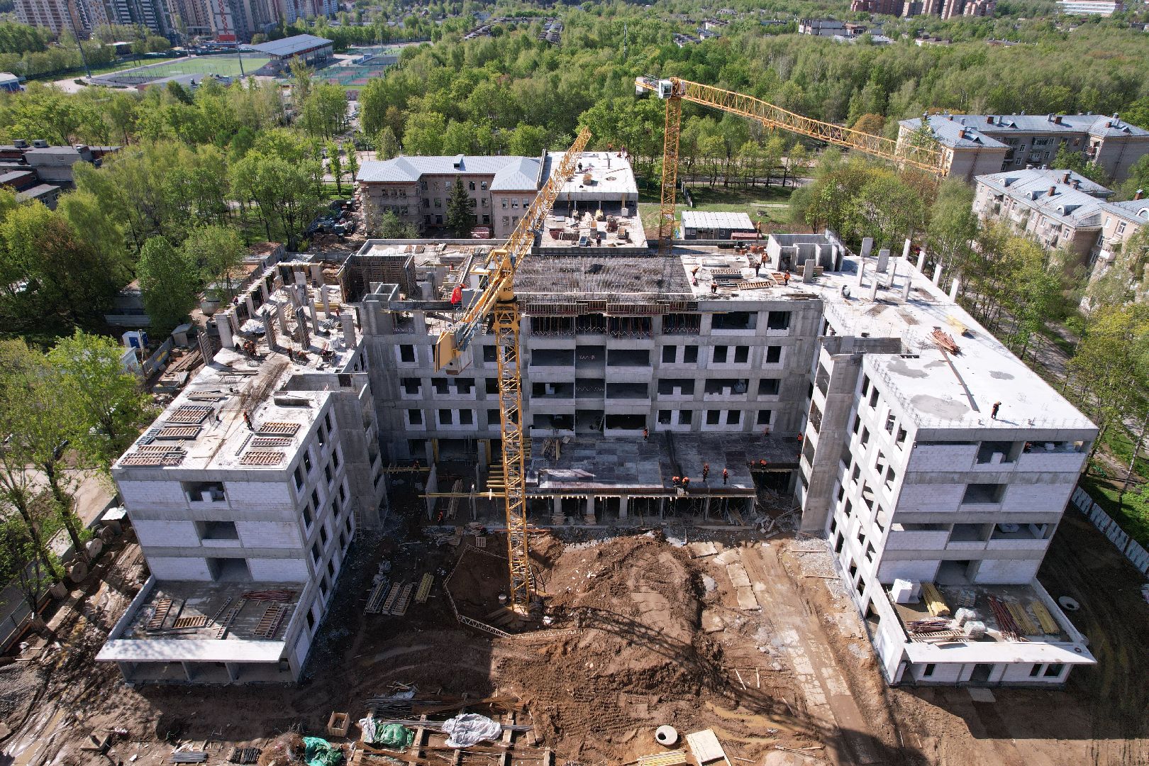 видео с коптера, поликлиника в королеве, медицина в королеве,