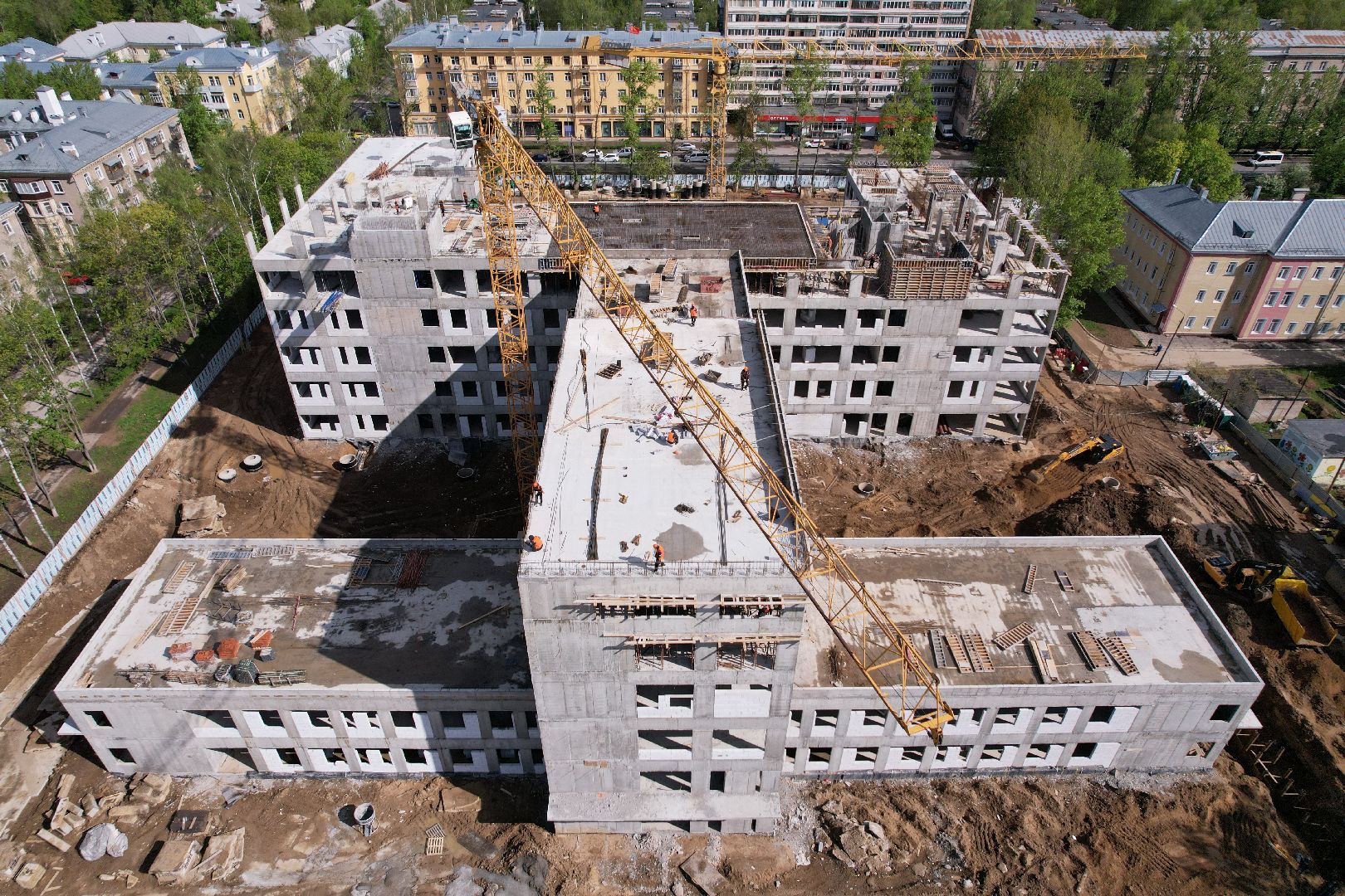 видео с коптера, поликлиника в королеве, медицина в королеве,