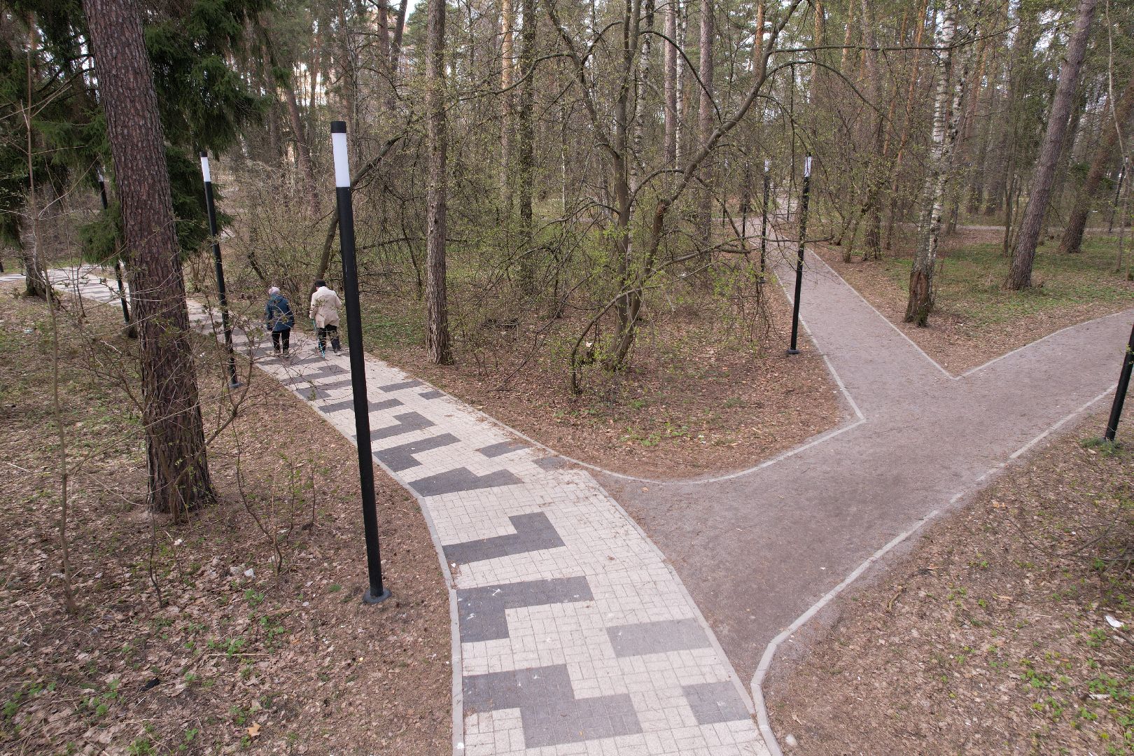 видео с коптера, пешеходная зона на улице Ленина в Протвине,