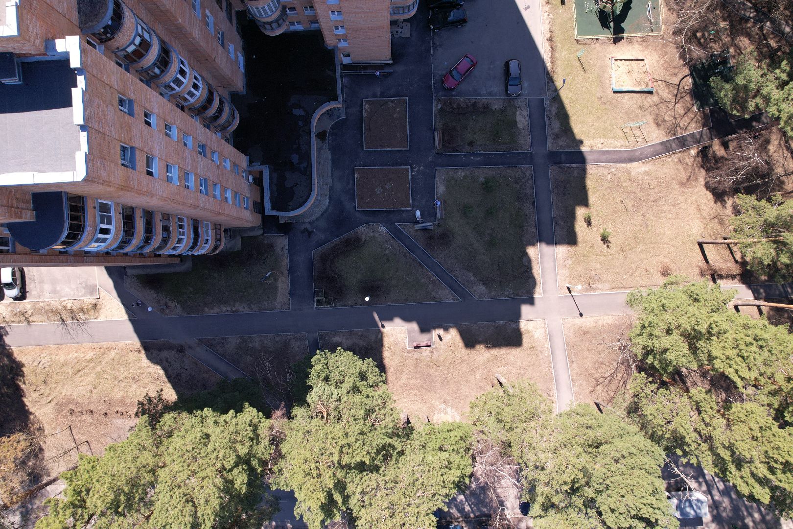 видео с коптера, озеленение улицы в протвине, благоустройство пешеходных дорожек в протвине,