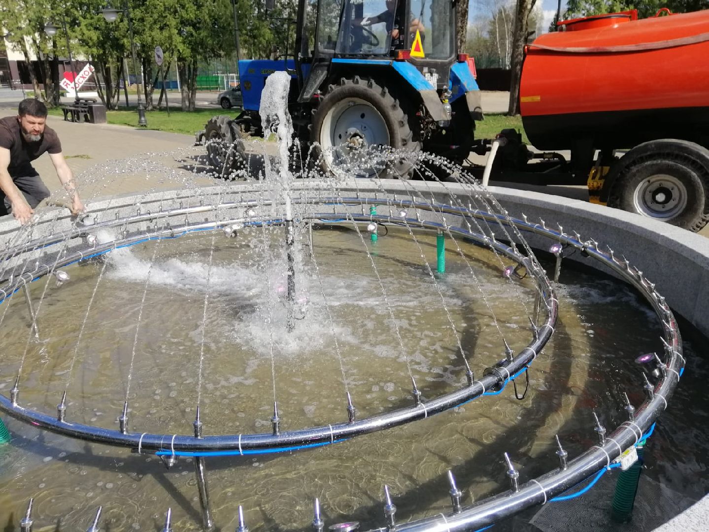 городской округ восход, фонтан, благоустройство,запуск фонтана,