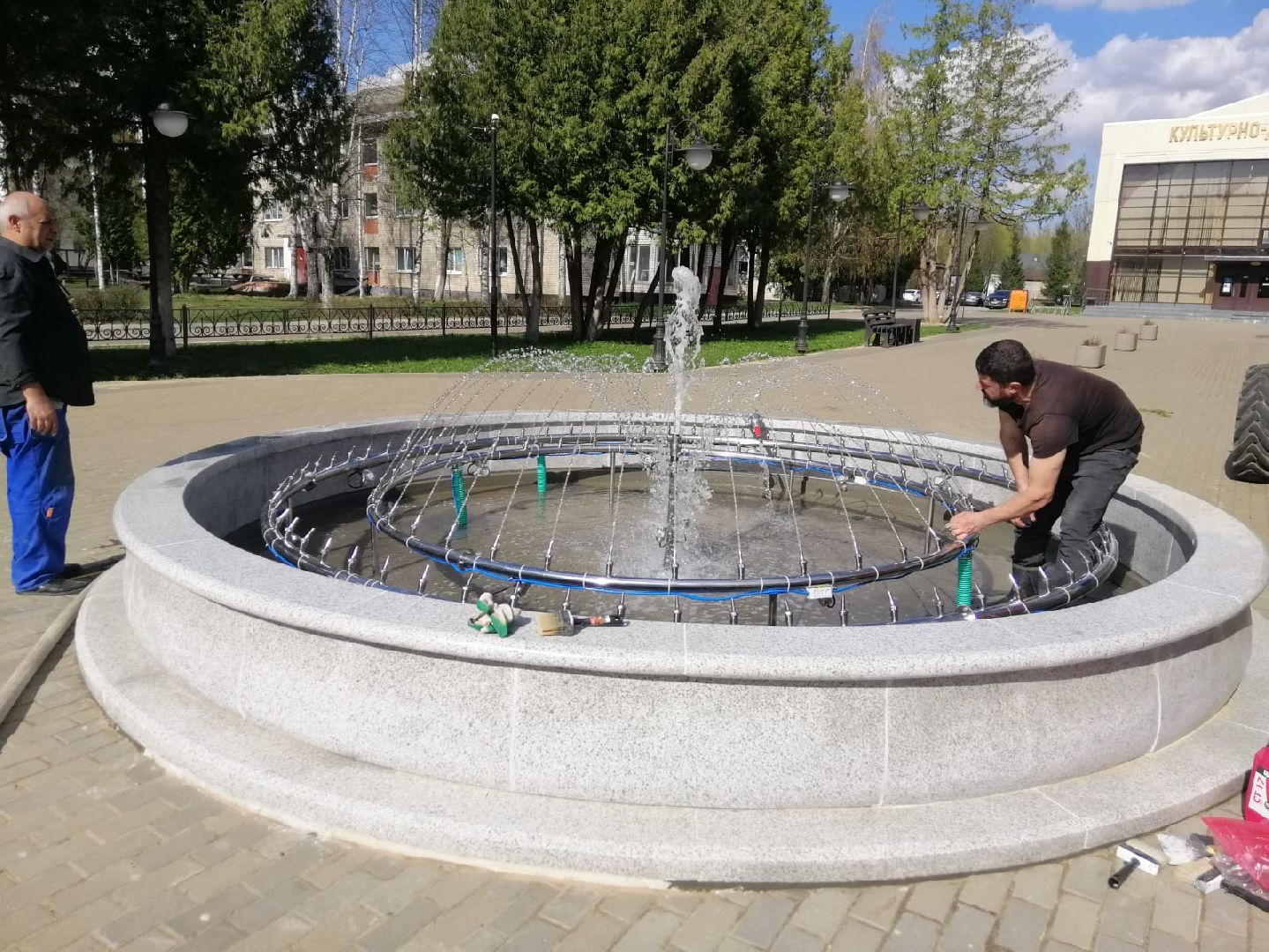 городской округ восход, фонтан, благоустройство,запуск фонтана,