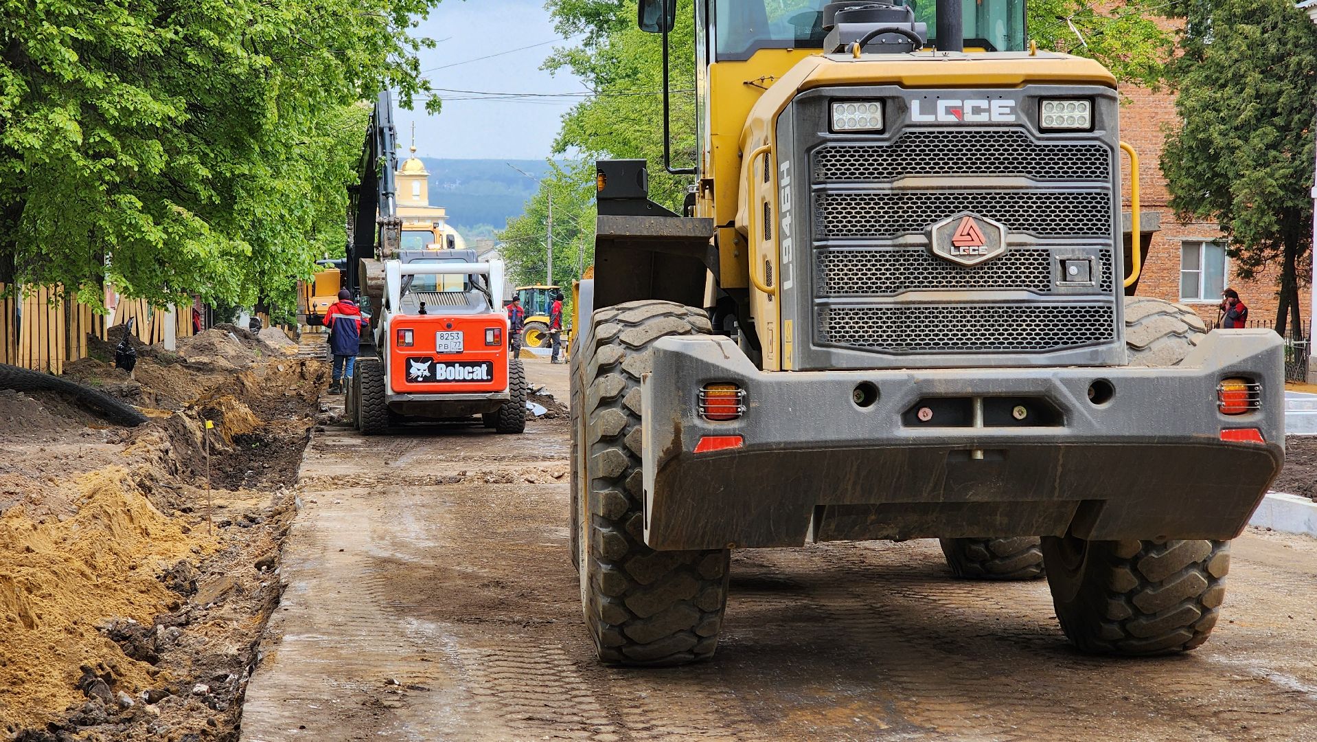 кашира, историческая часть города, благоустройство, тротуары, парковки, набережная,
