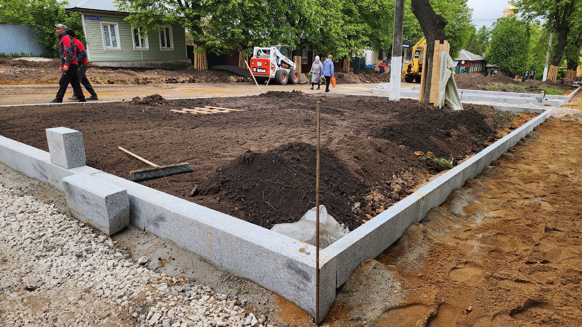 кашира, историческая часть города, благоустройство, тротуары, парковки, набережная,