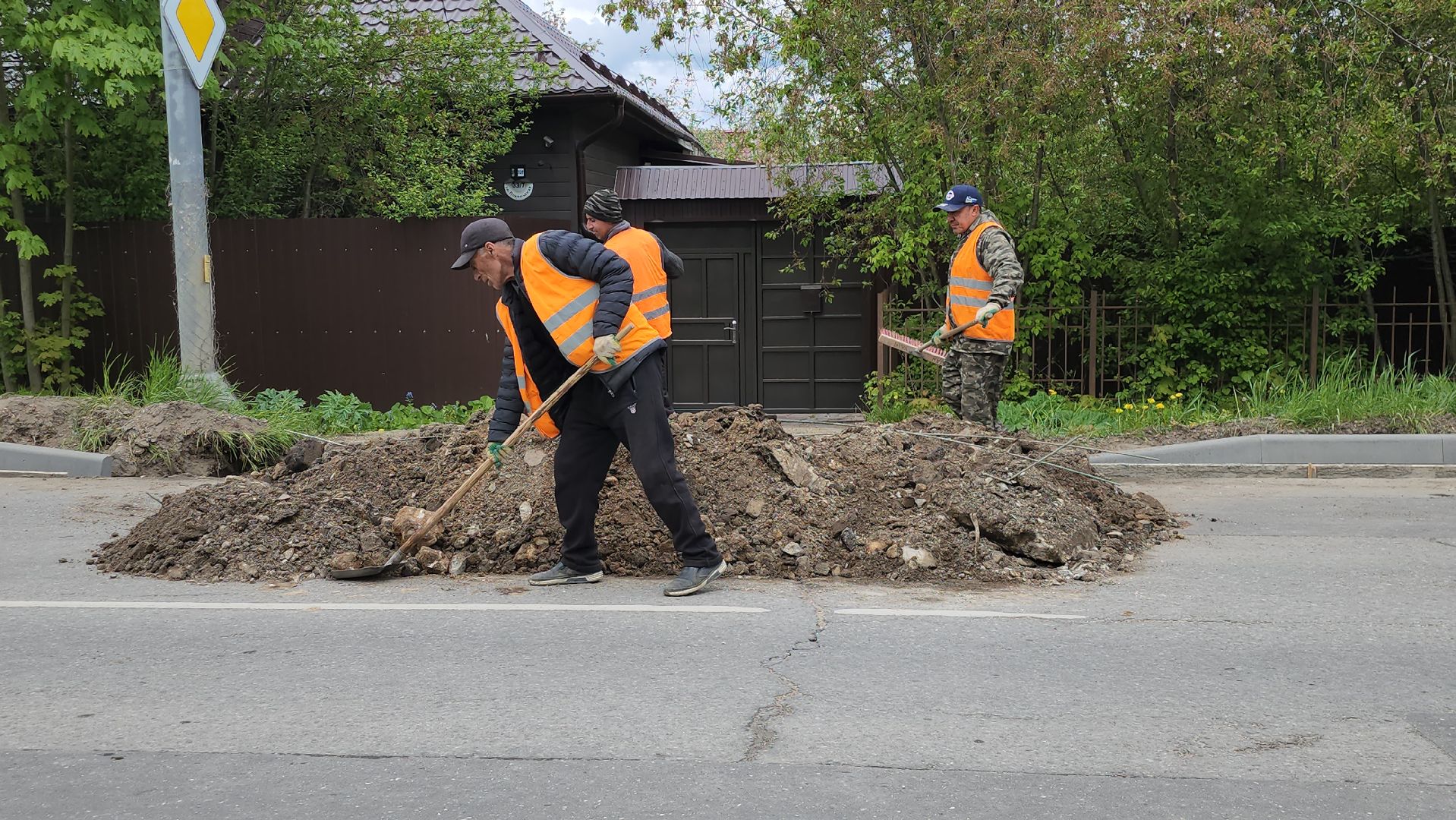 серпухов, подмосковье, ремонт дороги,